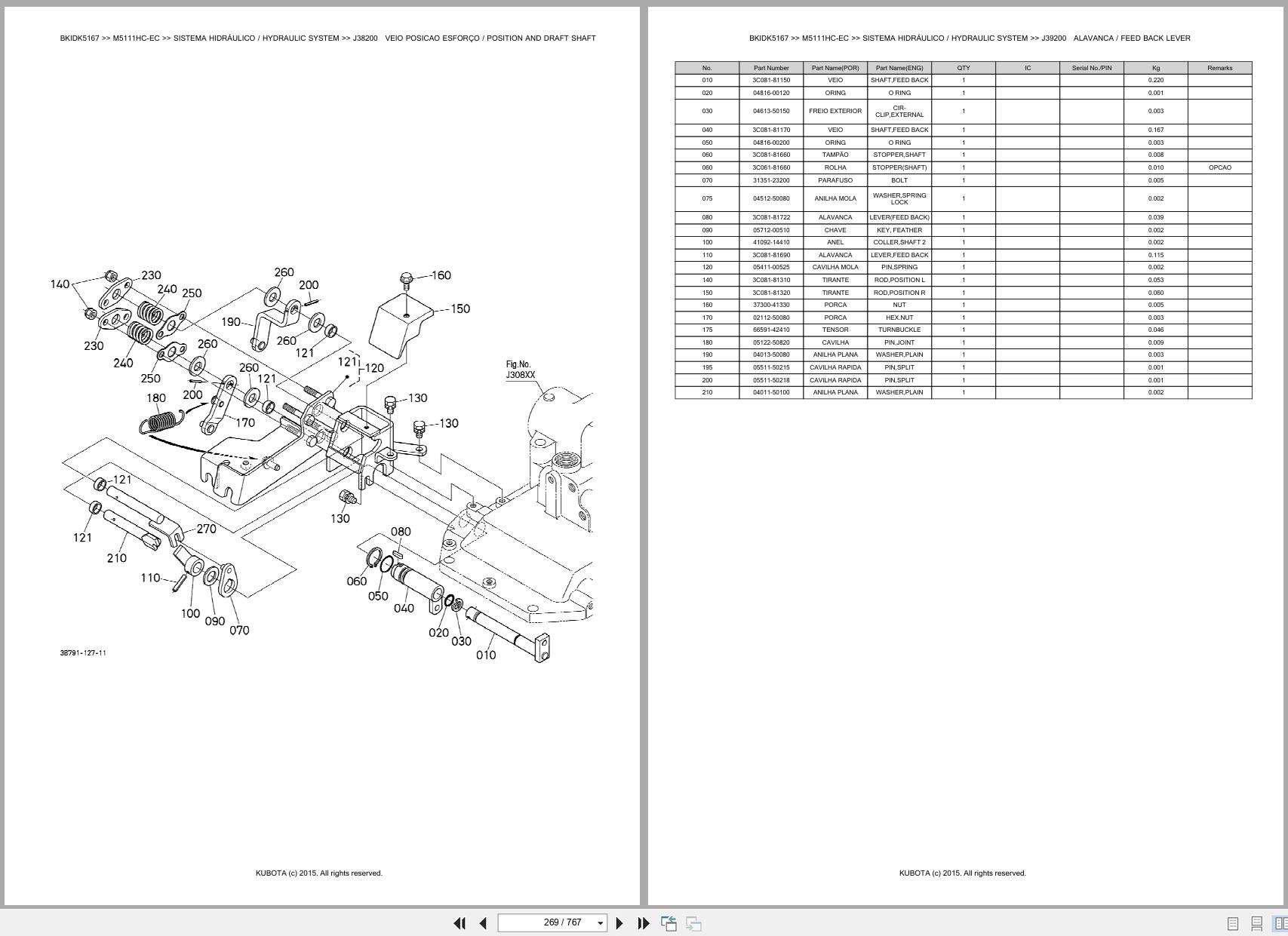 Kubota Tractor M5111HC EC Spare Parts Catalog EN PT (2)