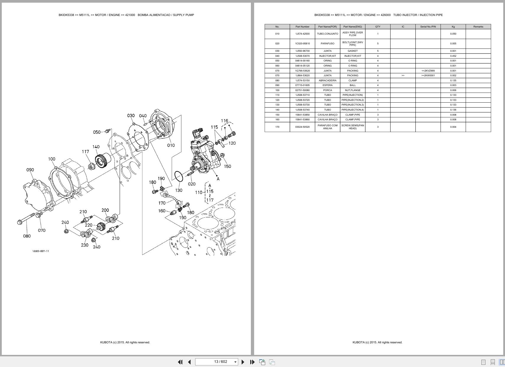 Kubota Tractor M5111L Spare Parts Catalog EN PT (3)