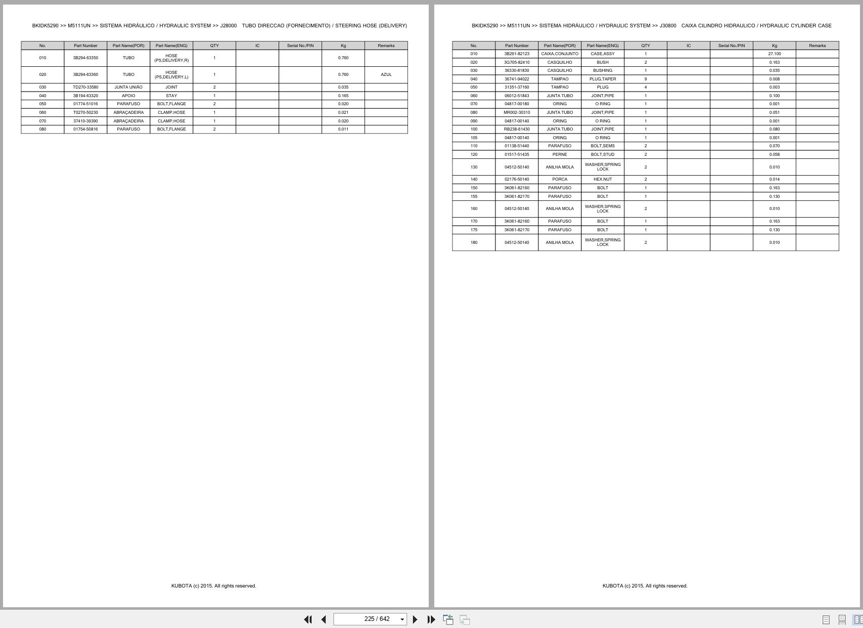 Kubota Tractor M5111UN Spare Parts Catalog EN PT (2)