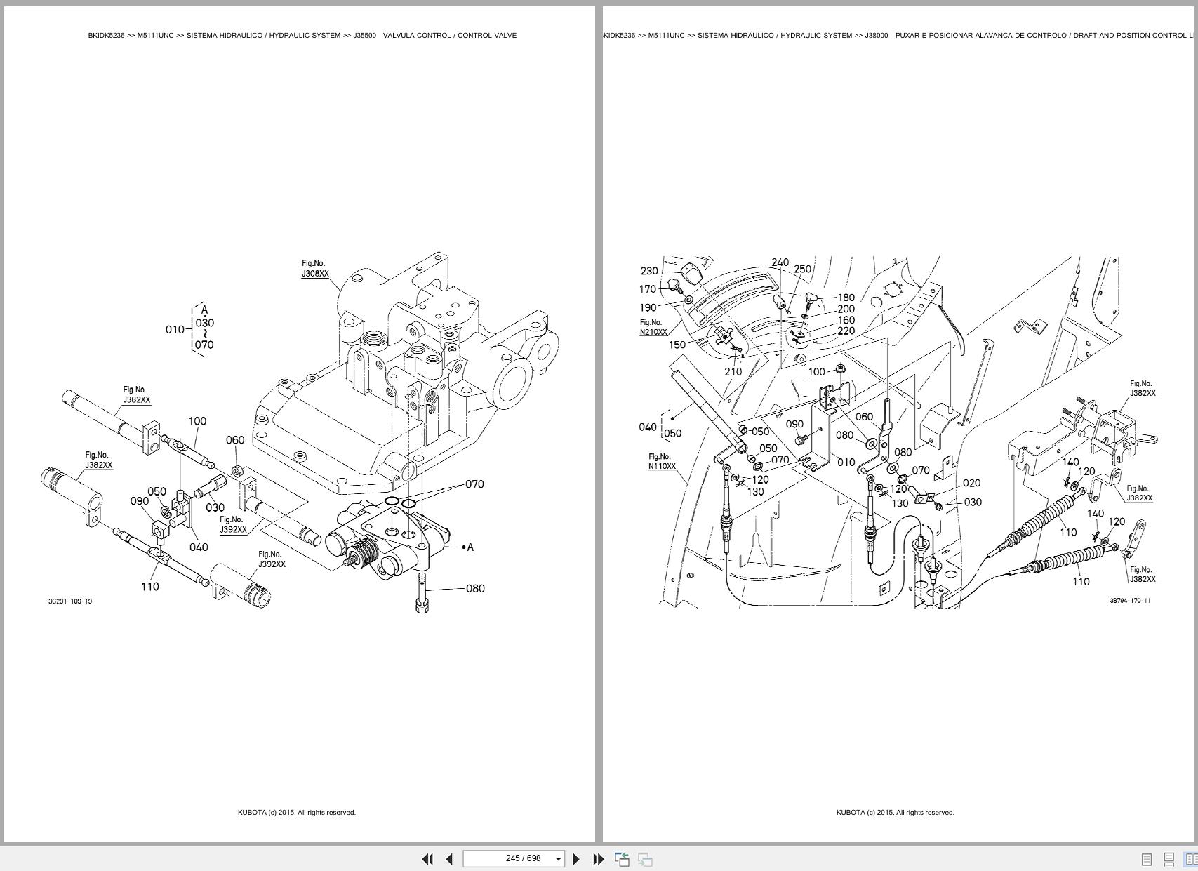 Kubota Tractor M5111UNC Spare Parts Catalog EN PT (2)