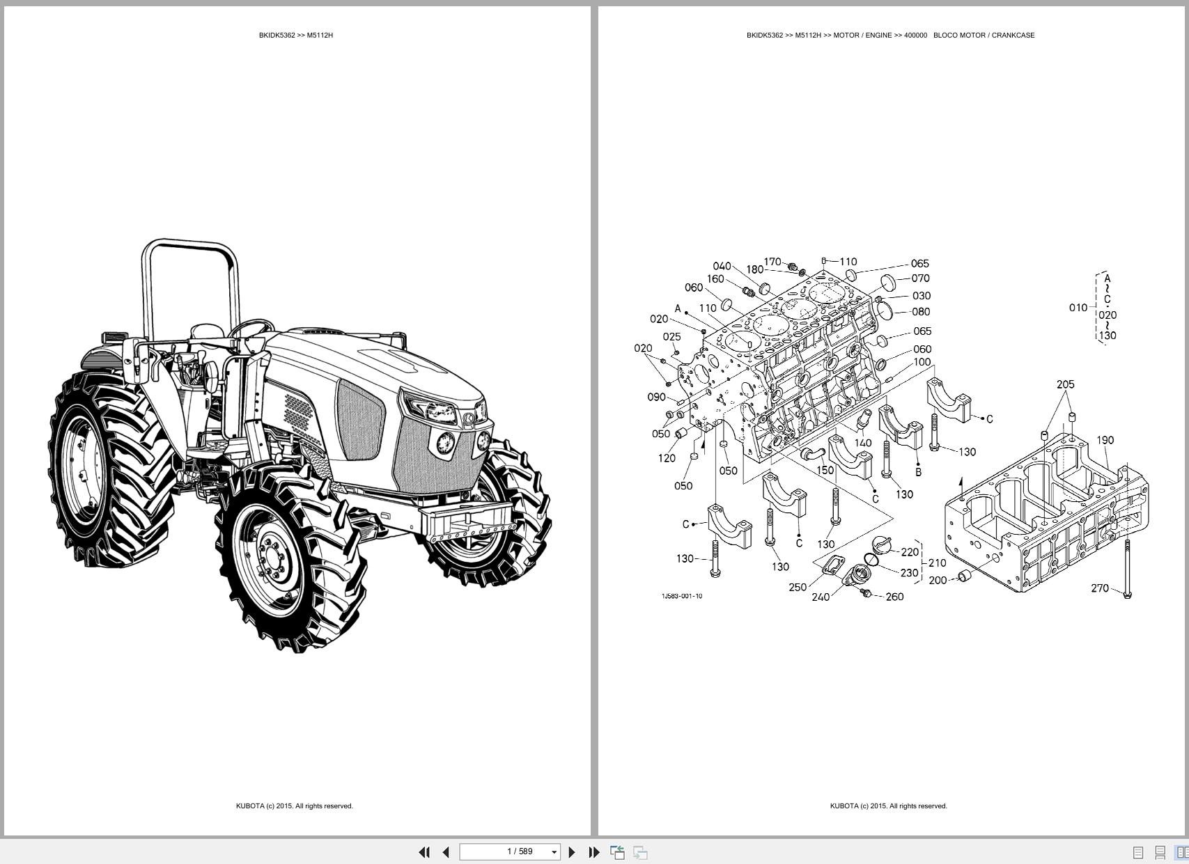 Kubota Tractor M5112H Spare Parts Catalog EN PT (1)