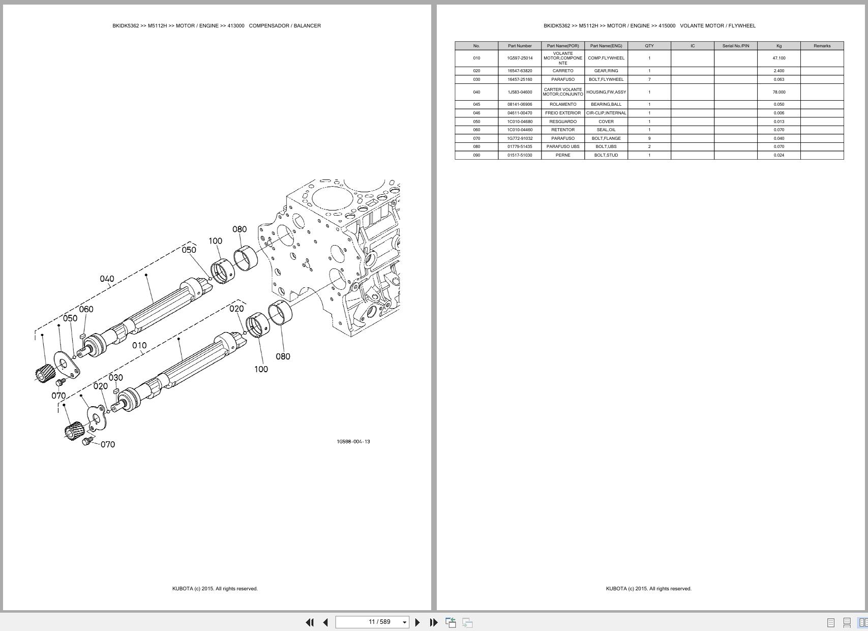 Kubota Tractor M5112H Spare Parts Catalog EN PT (3)