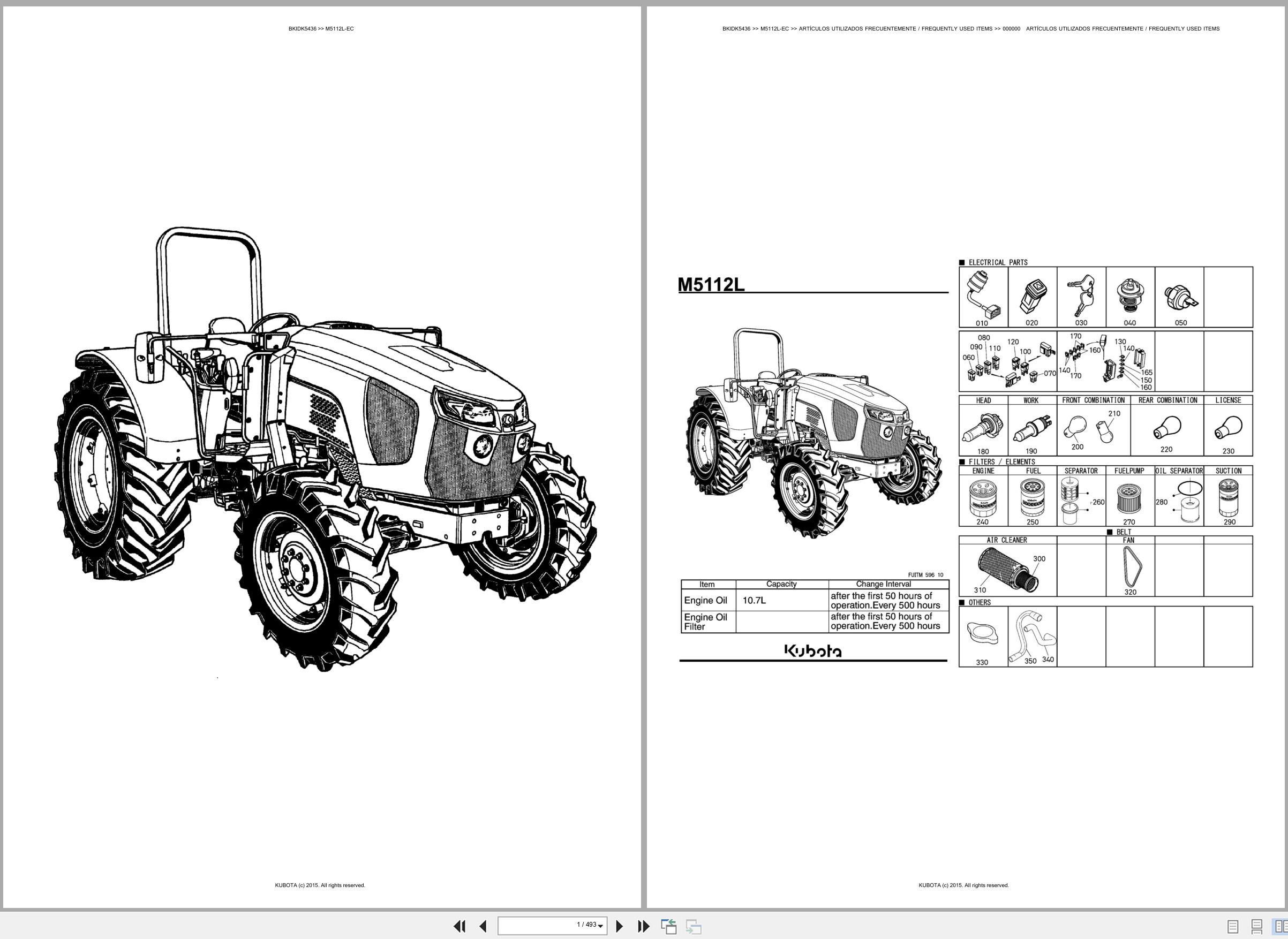 Kubota Tractor M5112L EC Spare Parts Catalog EN ES (1)