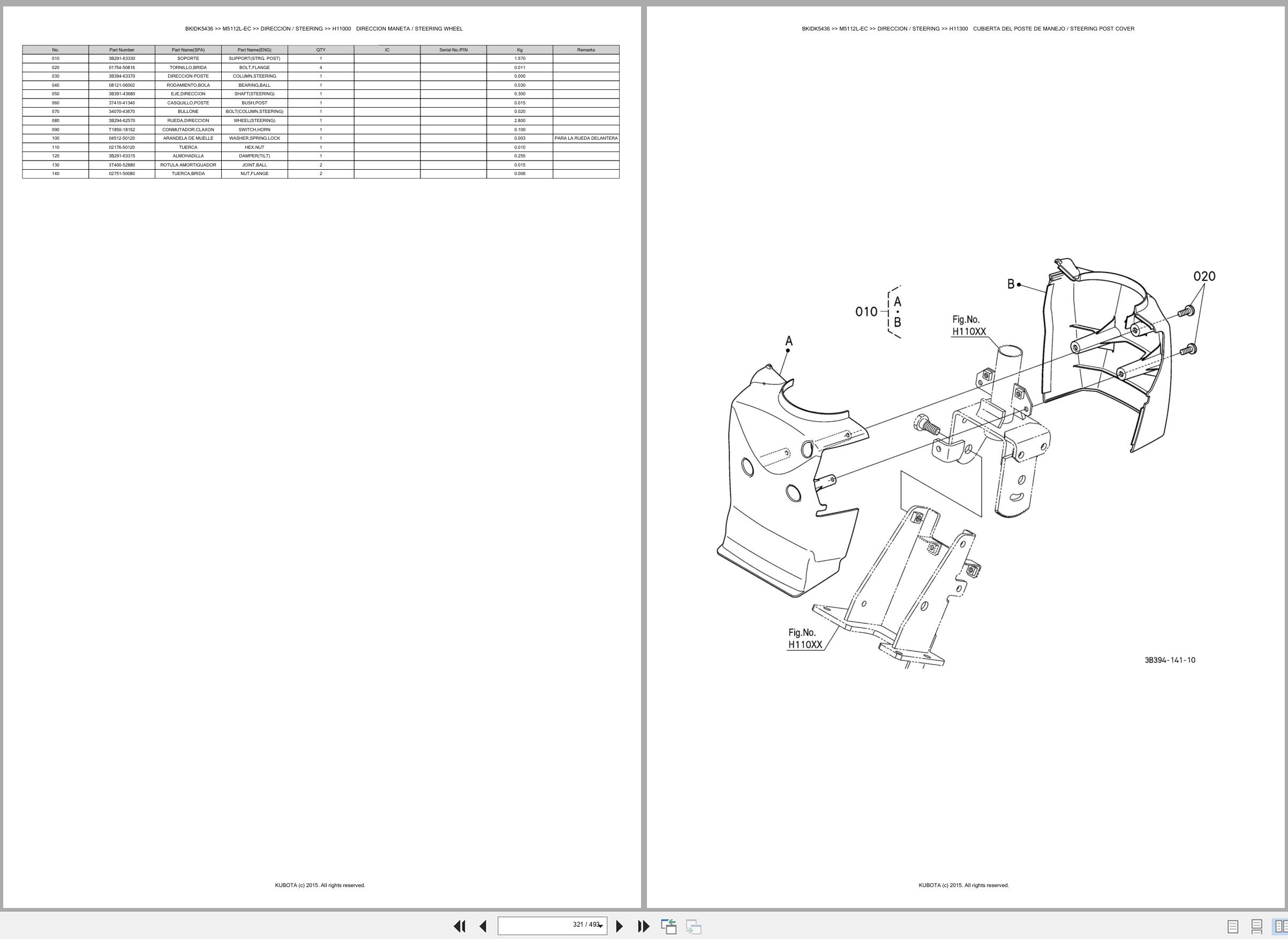 Kubota Tractor M5112L EC Spare Parts Catalog EN ES (3)