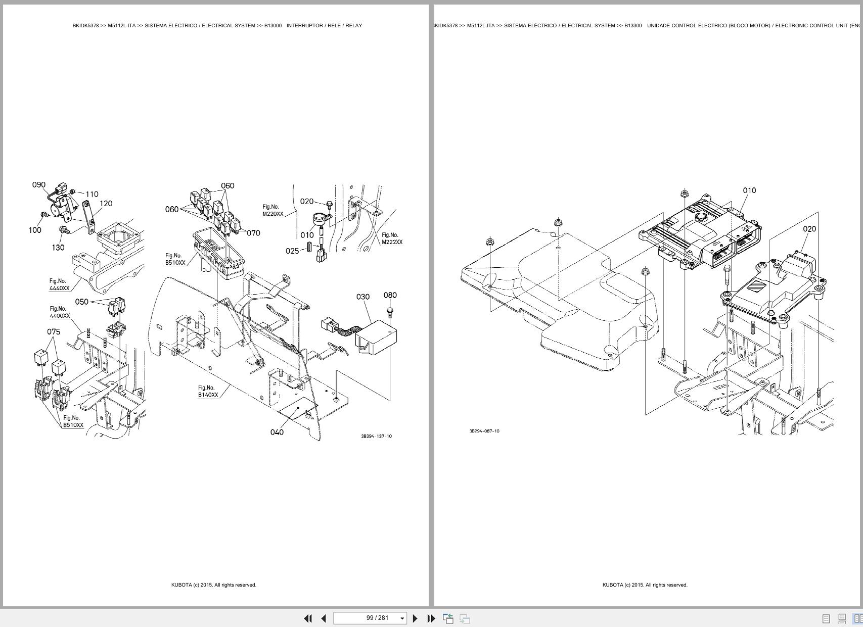 Kubota Tractor M5112L ITA Spare Parts Catalog EN PT (2)