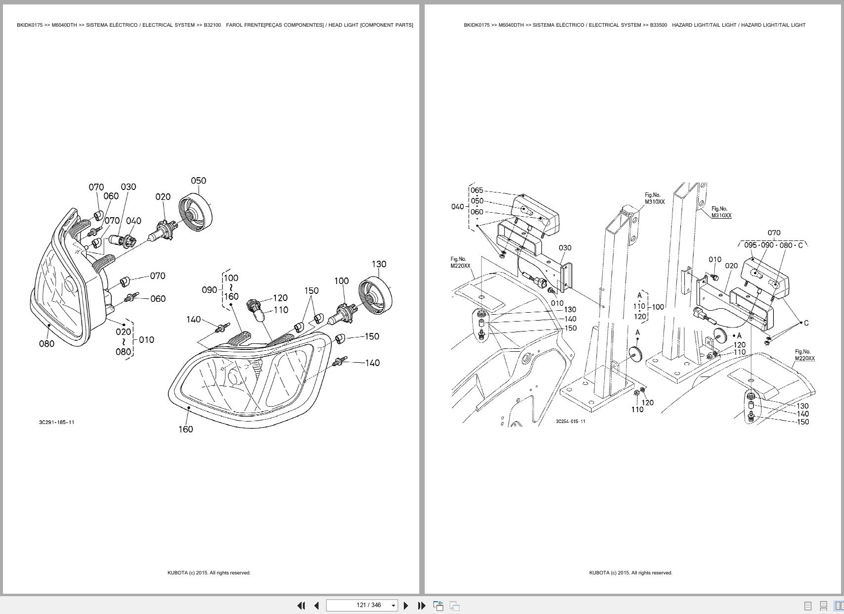 Kubota Tractor M6040DTH Spare Parts Catalog EN PT (2)