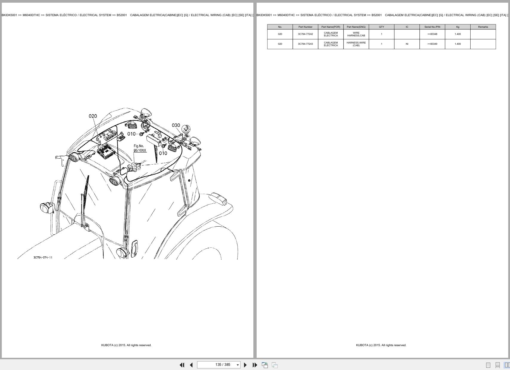 Kubota Tractor M6040DTHC Spare Parts Catalog EN PT (2)