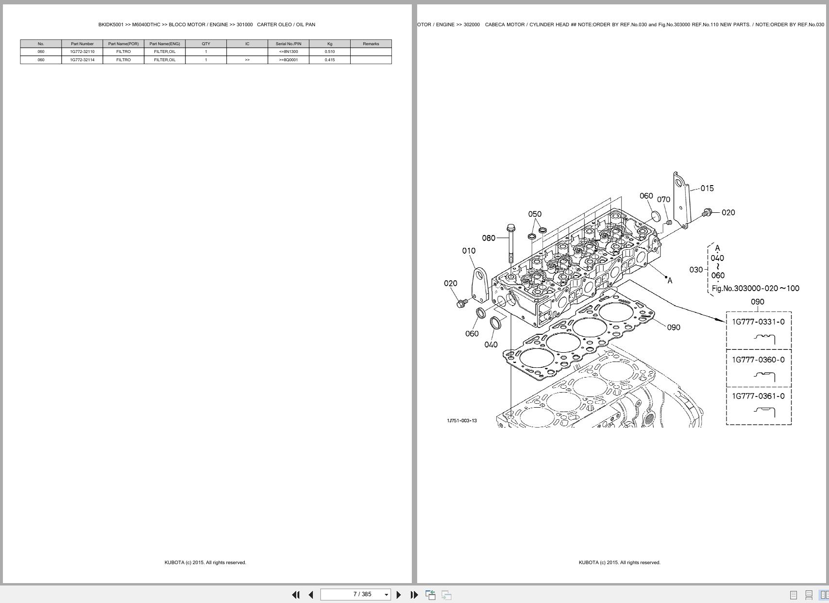 Kubota Tractor M6040DTHC Spare Parts Catalog EN PT (3)