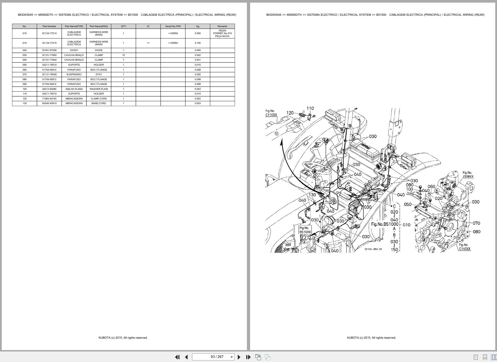Kubota Tractor M6060DTH Spare Parts Catalog EN PT (2)