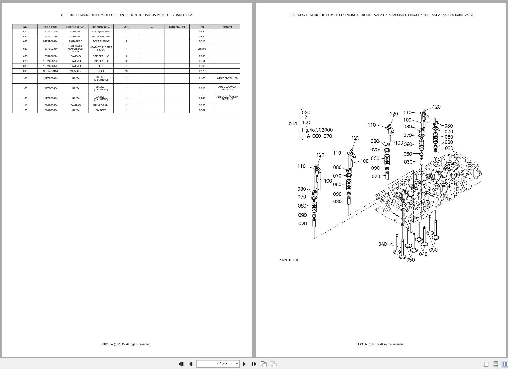 Kubota Tractor M6060DTH Spare Parts Catalog EN PT (3)