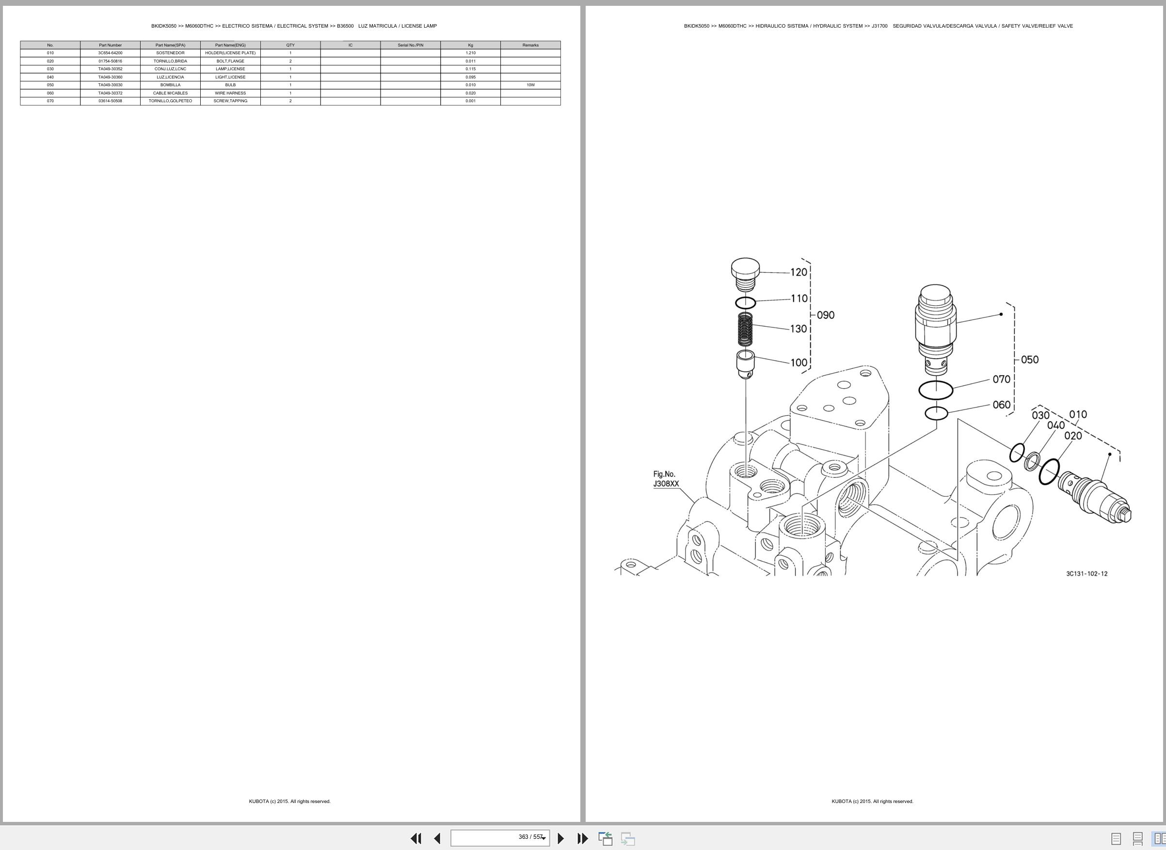 Kubota Tractor M6060DTHC Spare Parts Catalog EN ES (3)