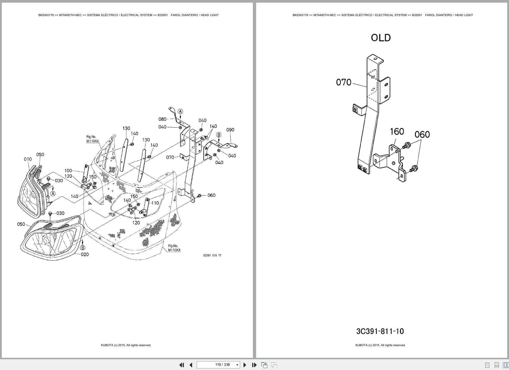Kubota Tractor M7040DTH NEC Spare Parts Catalog EN PT (2)