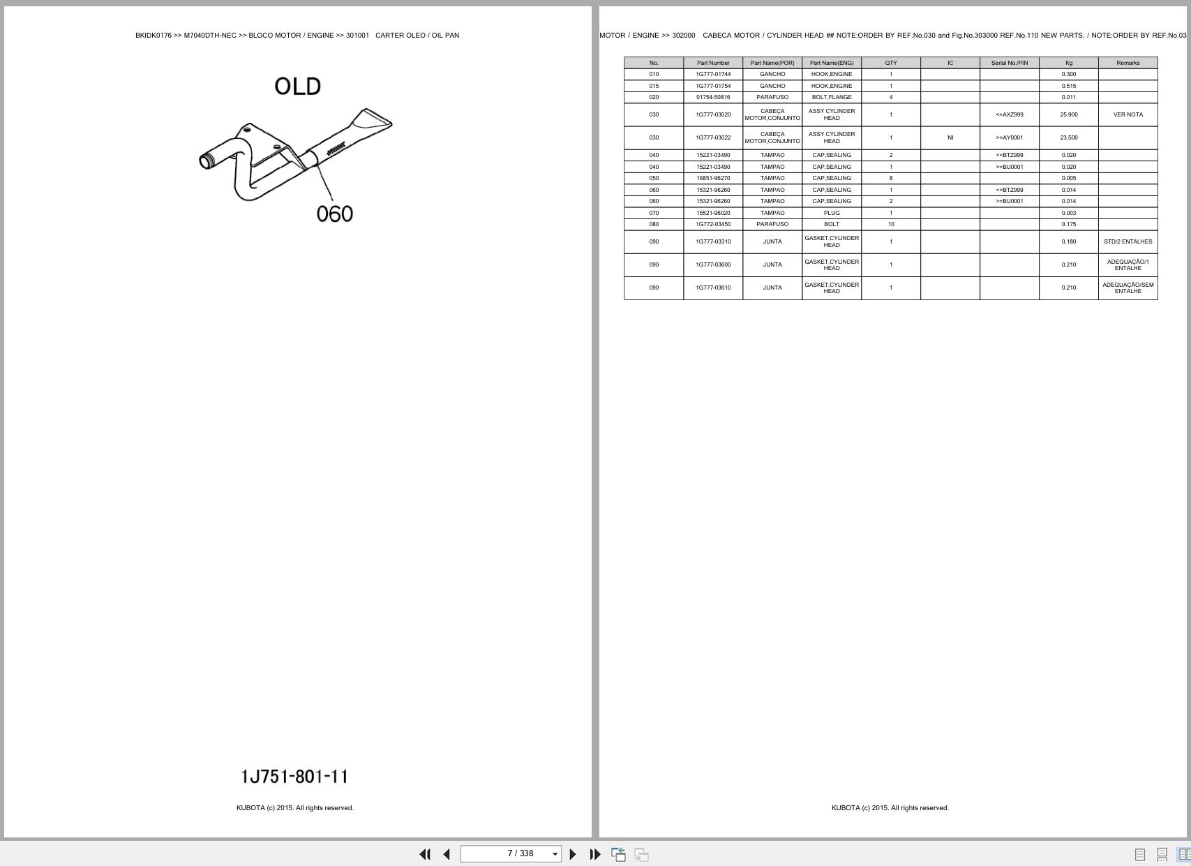 Kubota Tractor M7040DTH NEC Spare Parts Catalog EN PT (3)