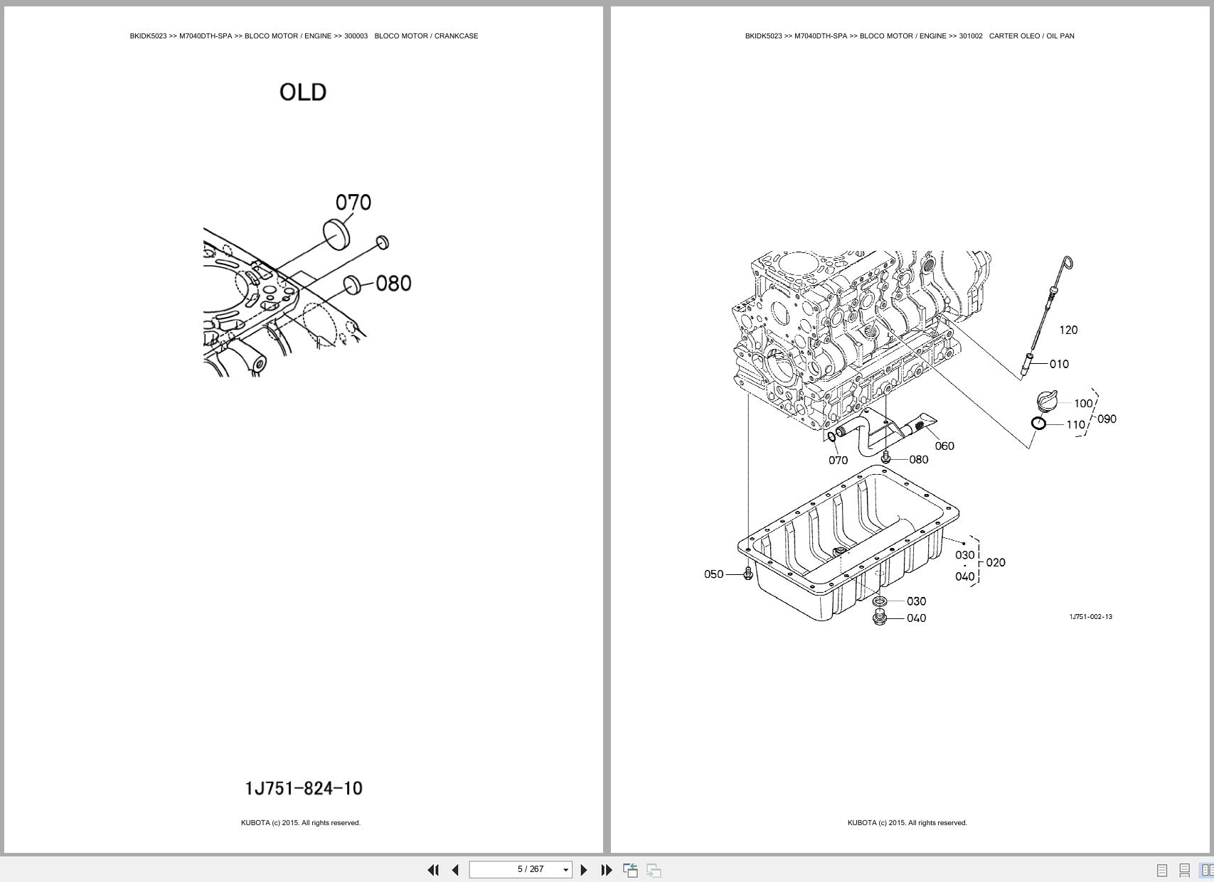 Kubota Tractor M7040DTH SPA Spare Parts Catalog EN PT (3)