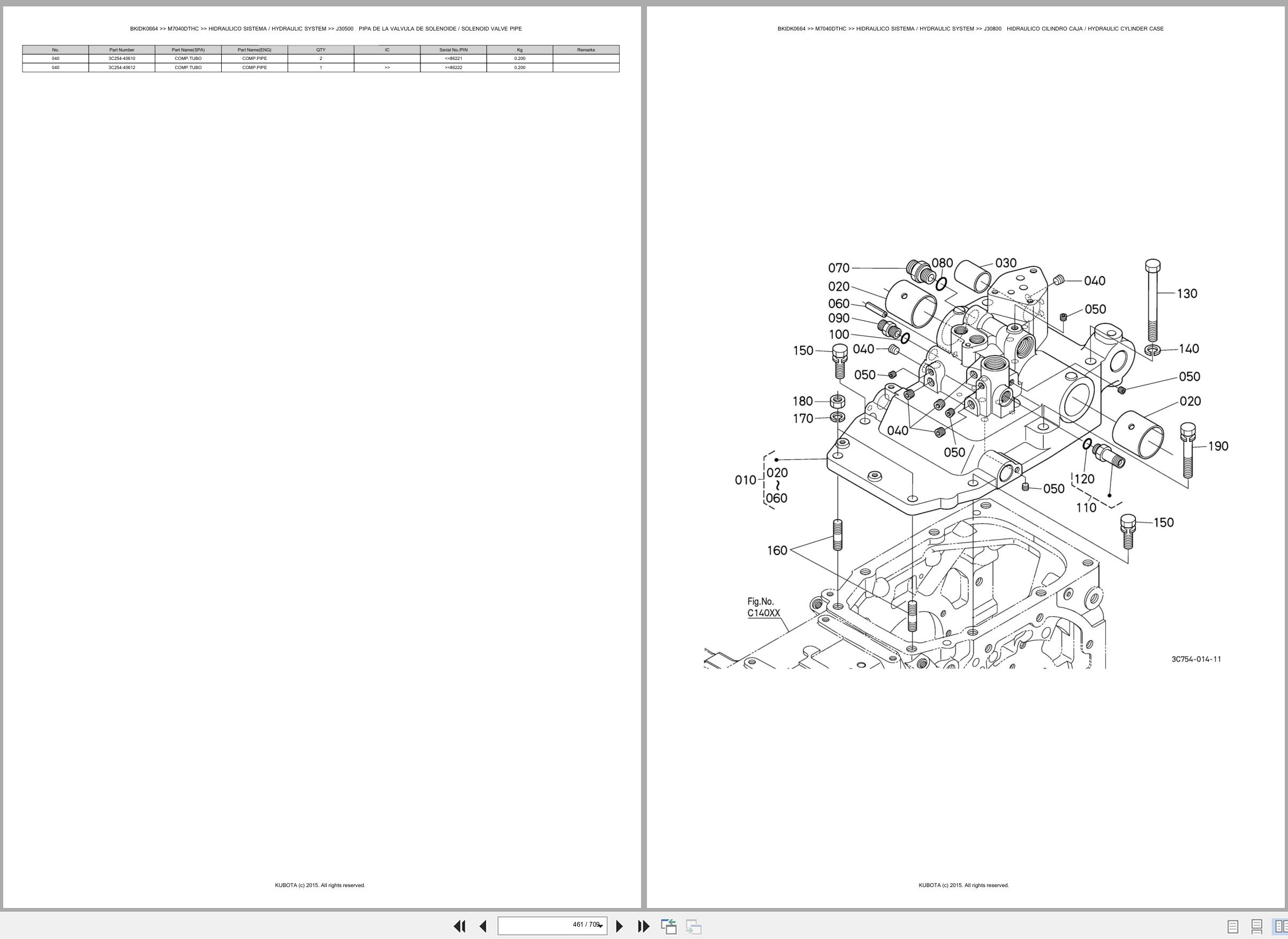 Kubota Tractor M7040DTHC Spare Parts Catalog EN ES (3)
