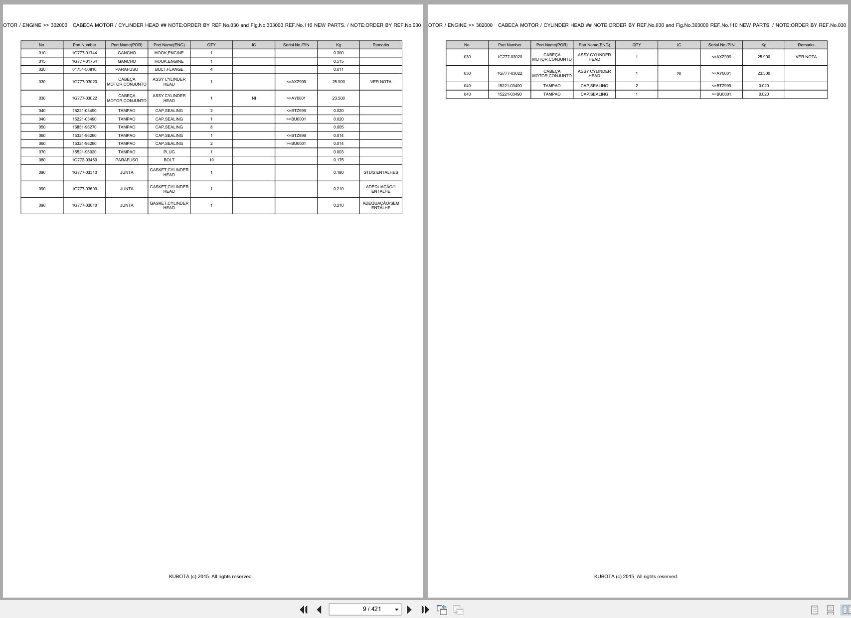 Kubota Tractor M7040DTHC Spare Parts Catalog EN PT (3)