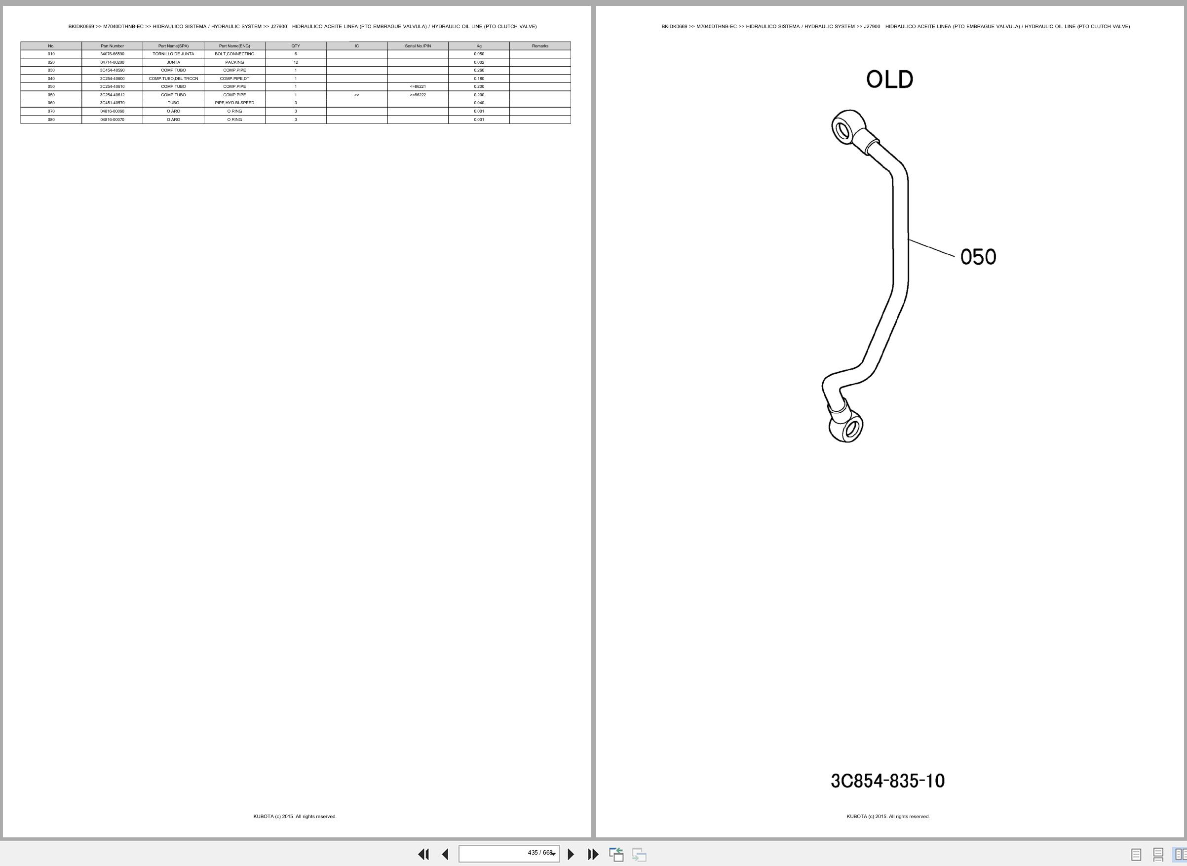 Kubota Tractor M7040DTHNB EC Spare Parts Catalog EN ES (3)