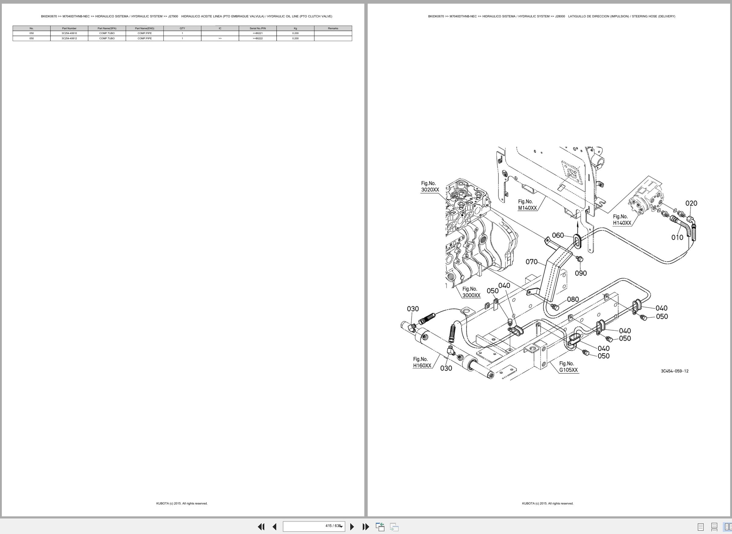 Kubota Tractor M7040DTHNB NEC Spare Parts Catalog EN ES (3)