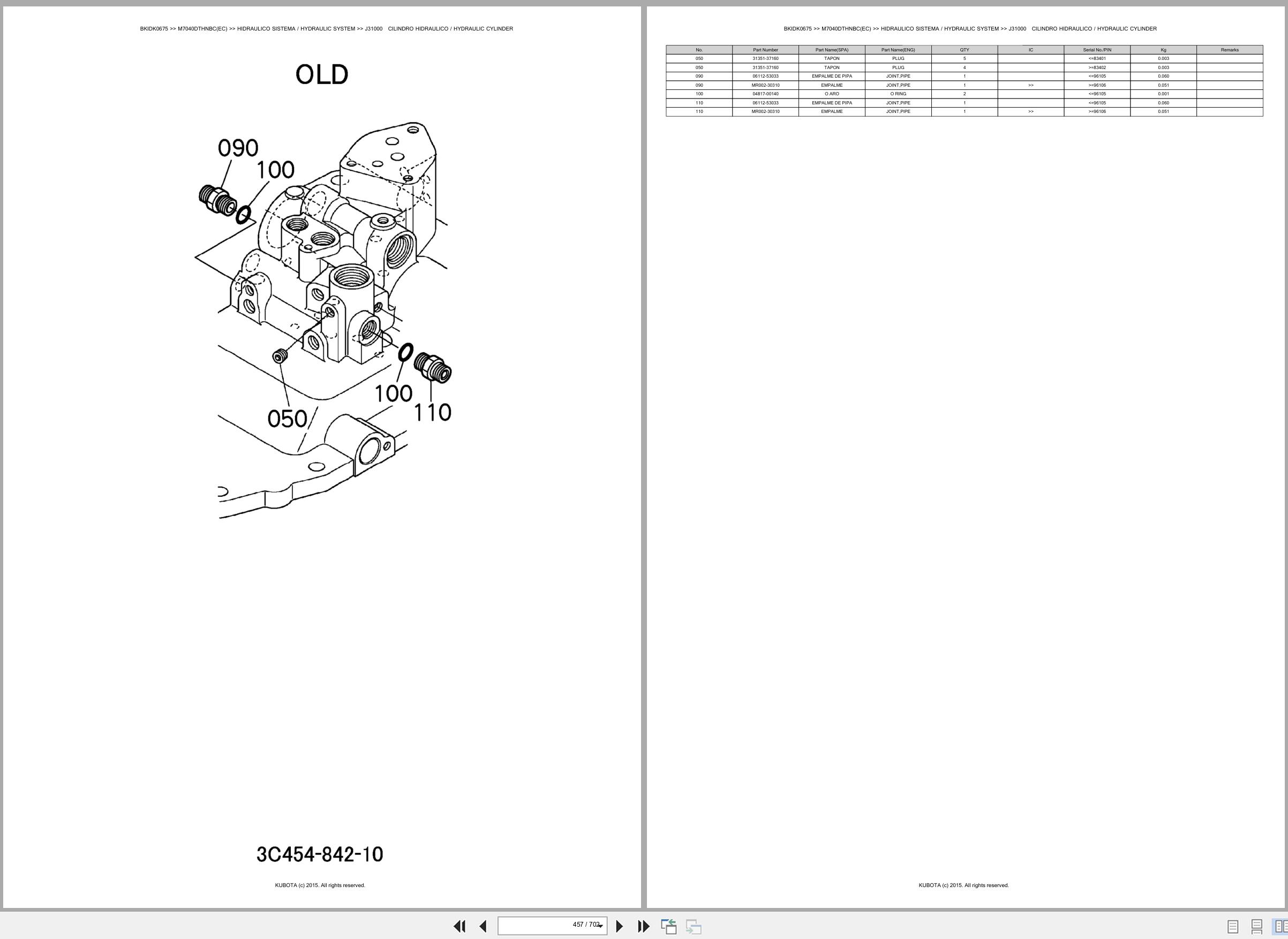 Kubota Tractor M7040DTHNBC(EC) Spare Parts Catalog EN ES (3)