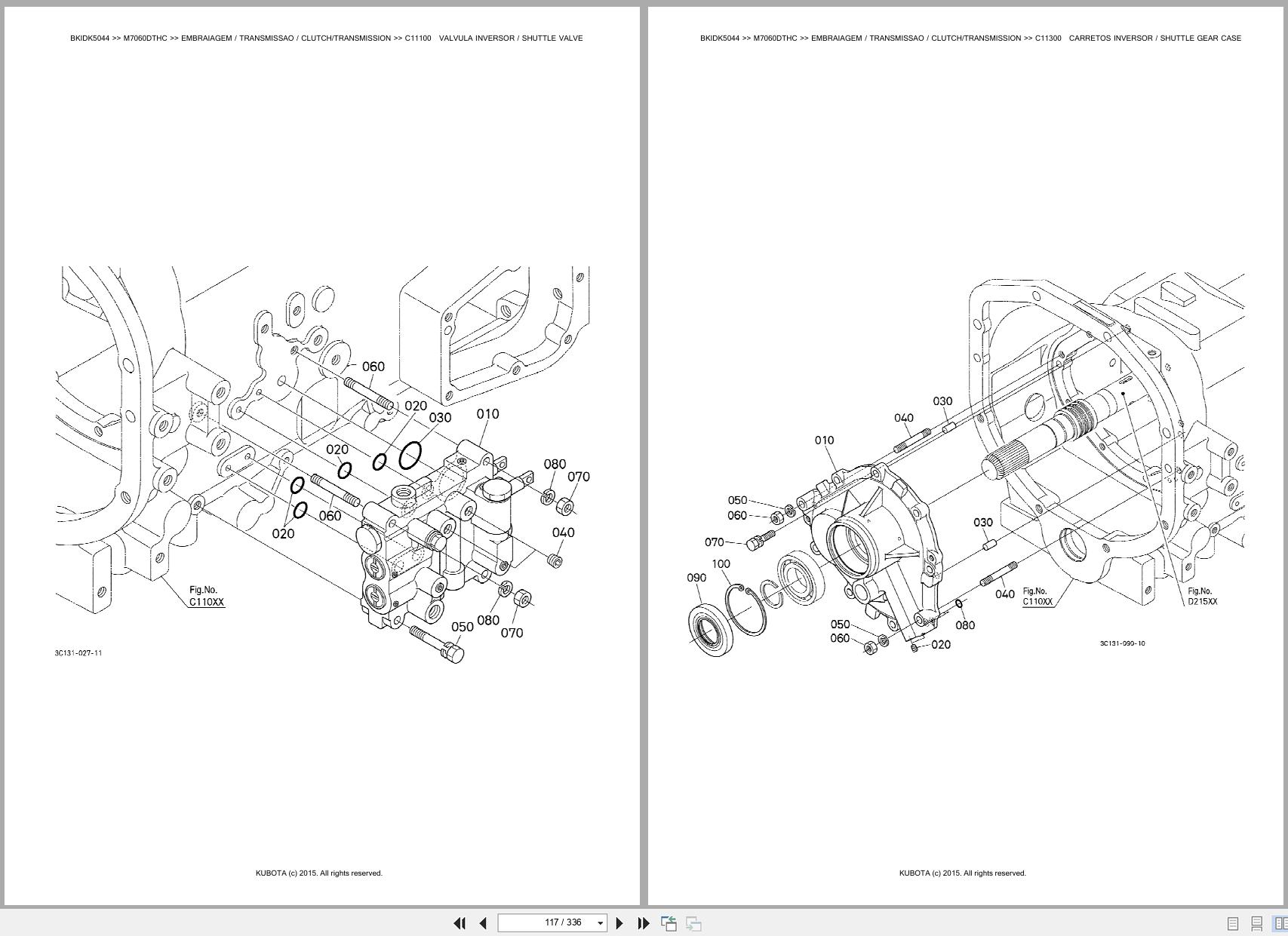 Kubota Tractor M7060DTHC Spare Parts Catalog EN PT (2)