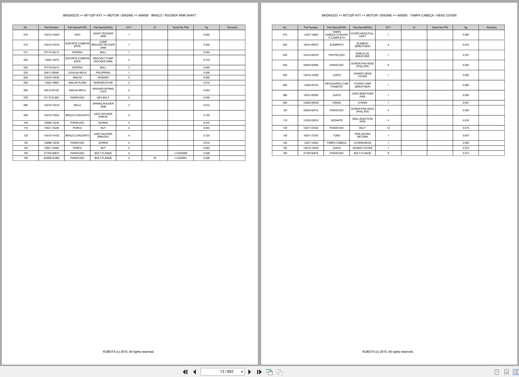 Kubota Tractor M7132P M7132KVT Spare Parts Catalog EN PT (3)