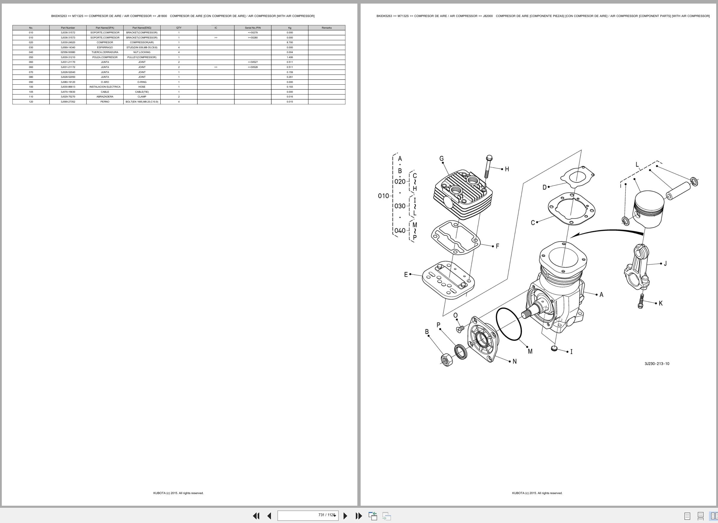 Kubota Tractor M7132S Spare Parts Catalog EN ES (3)