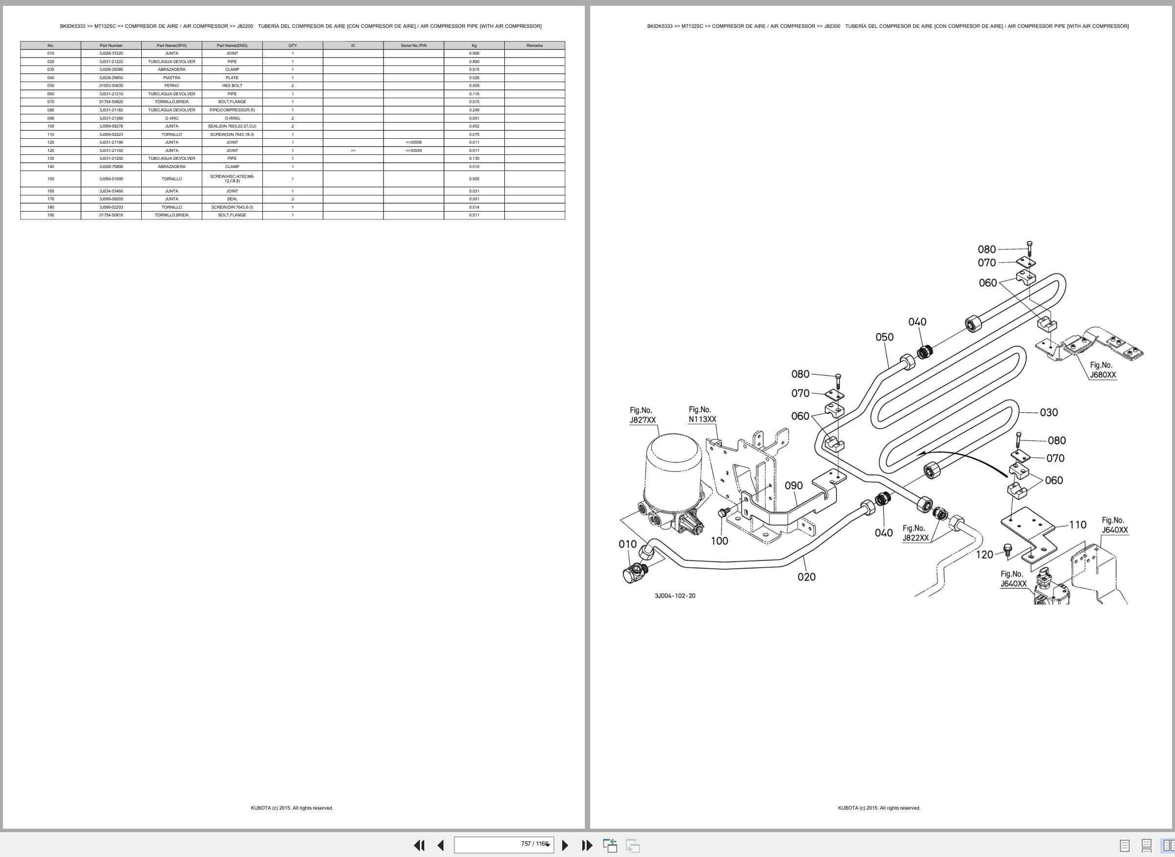 Kubota Tractor M7132SC Spare Parts Catalog EN ES (3)