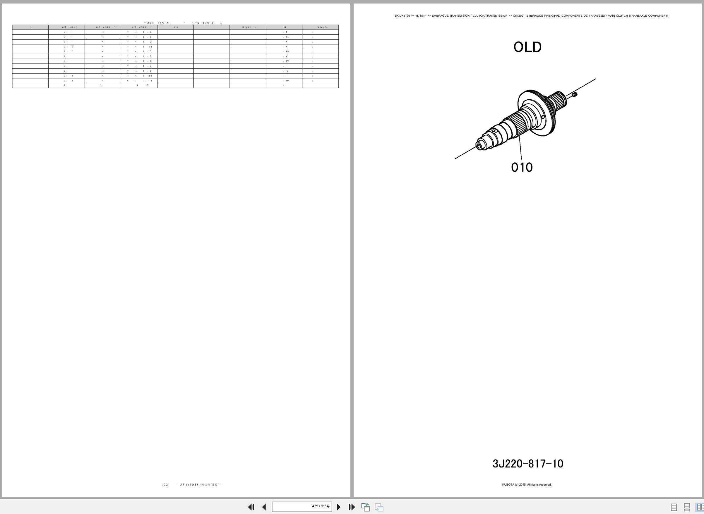 Kubota Tractor M7151P Spare Parts Catalog EN ES (2)