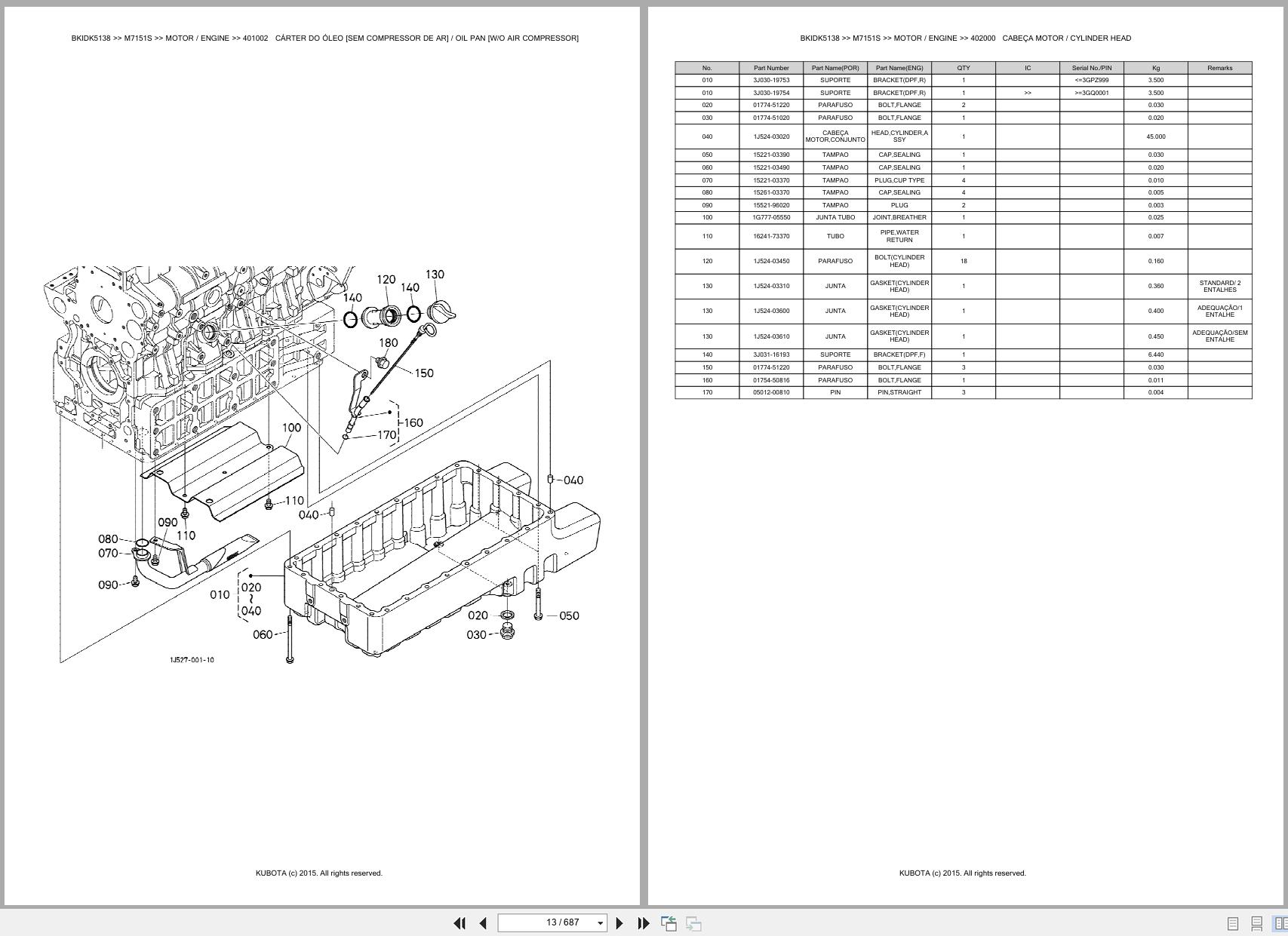 Kubota Tractor M7151S Spare Parts Catalog EN PT (3)