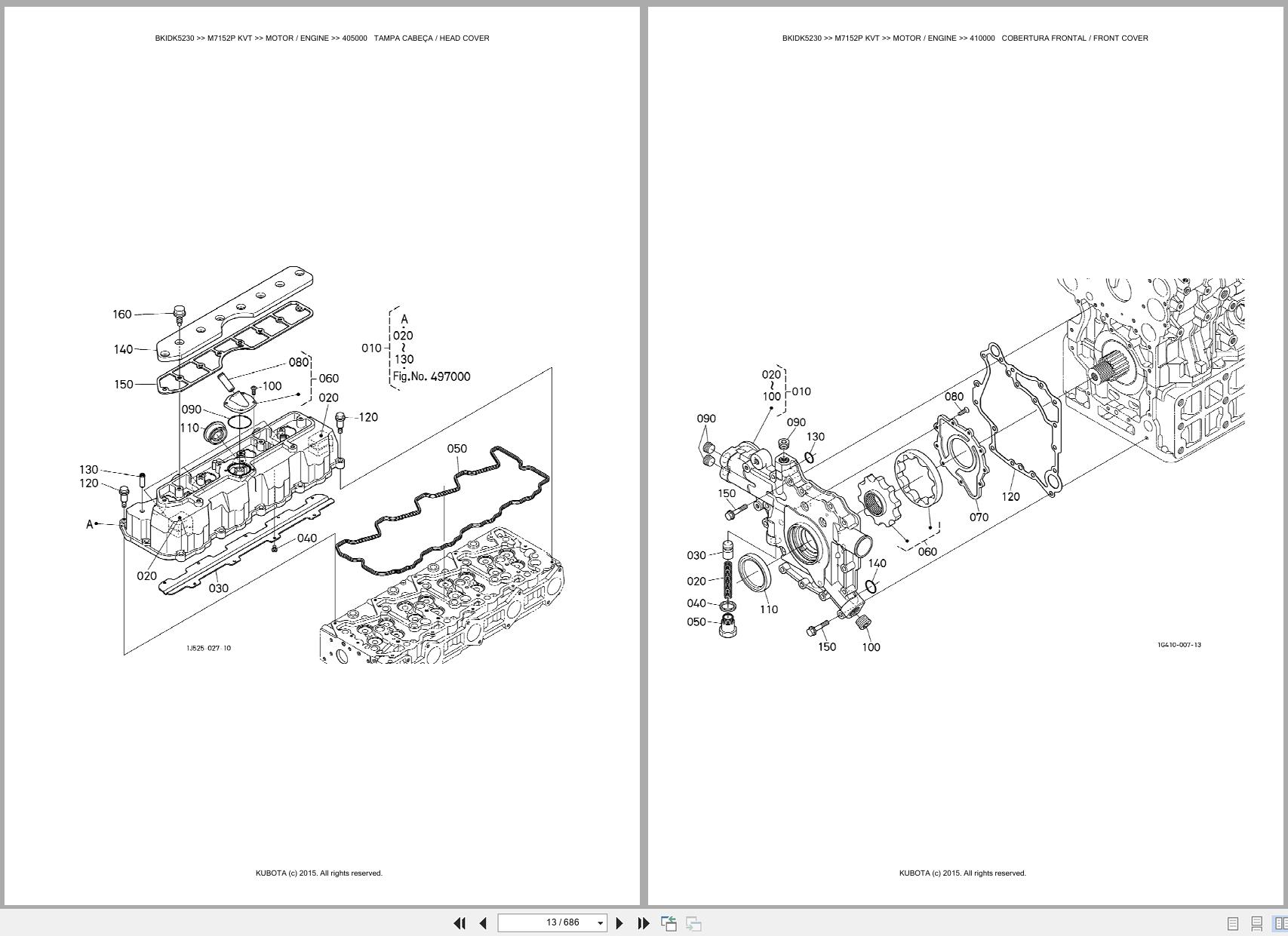 Kubota Tractor M7152P M7152KVT Spare Parts Catalog EN PT (3)