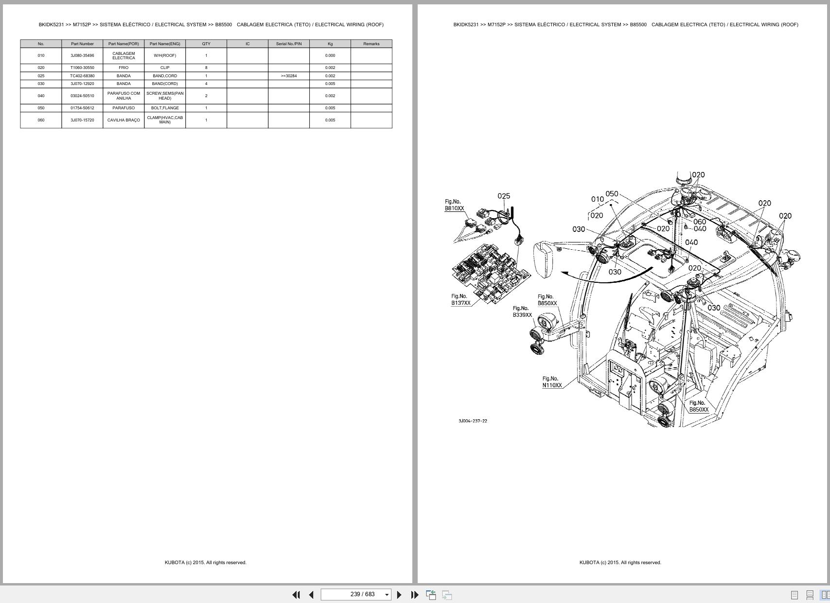 Kubota Tractor M7152P Spare Parts Catalog EN PT (2)