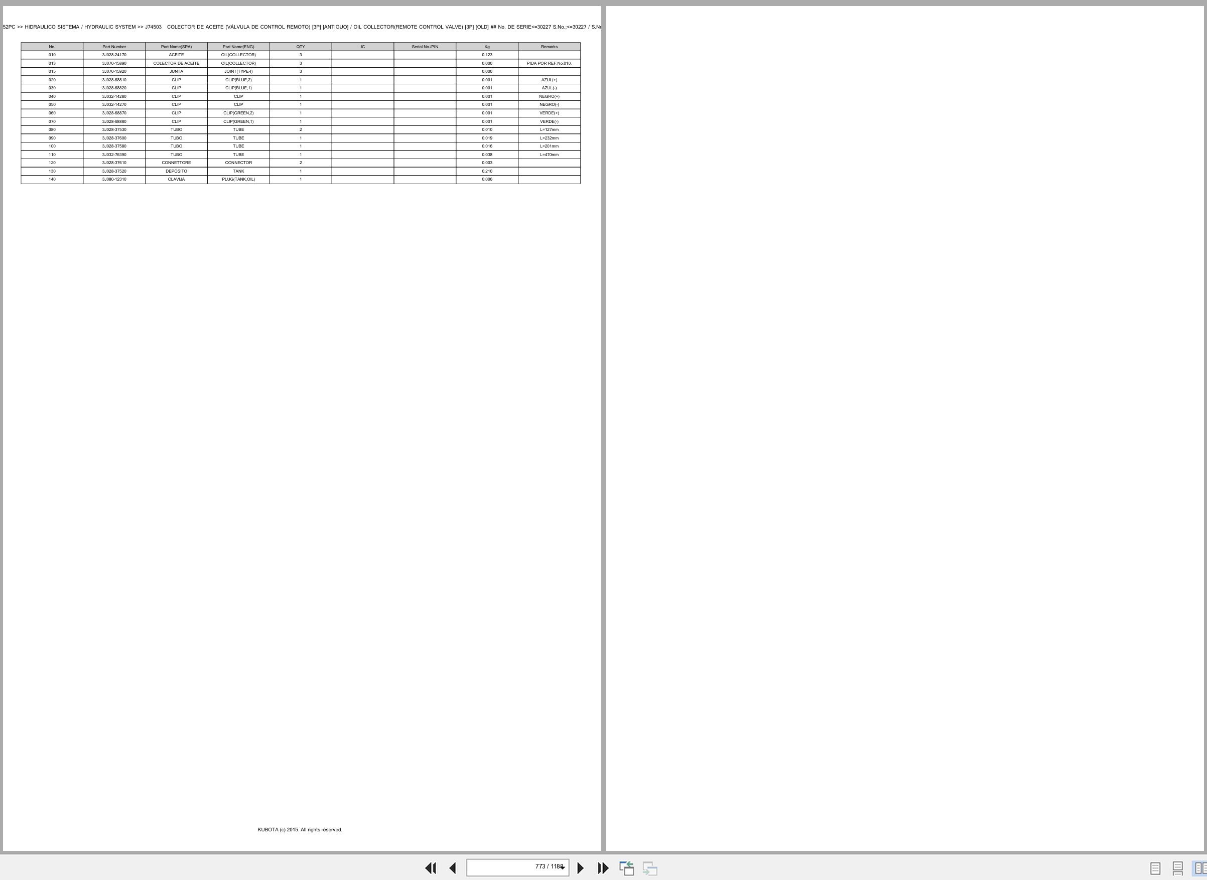 Kubota Tractor M7152PC Spare Parts Catalog EN ES (3)