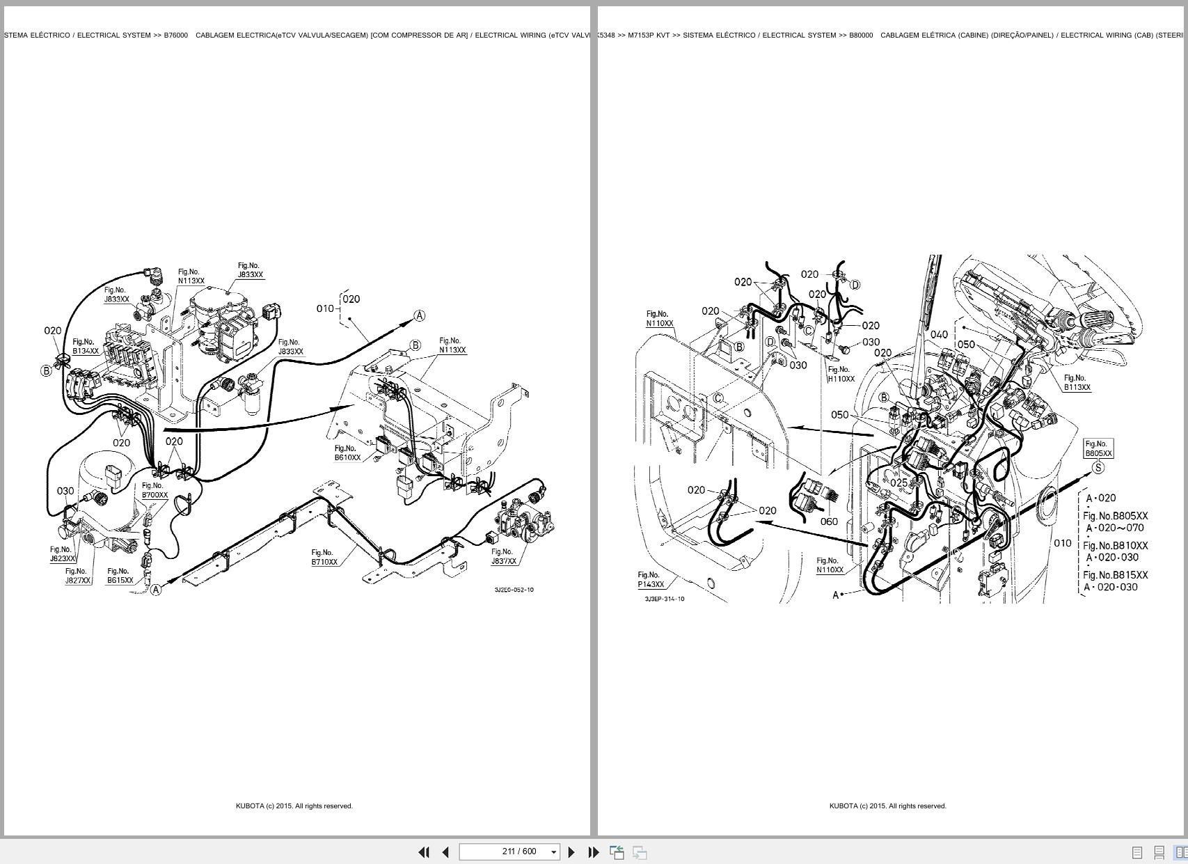 Kubota Tractor M7153P M7153KVT Spare Parts Catalog EN PT (2)