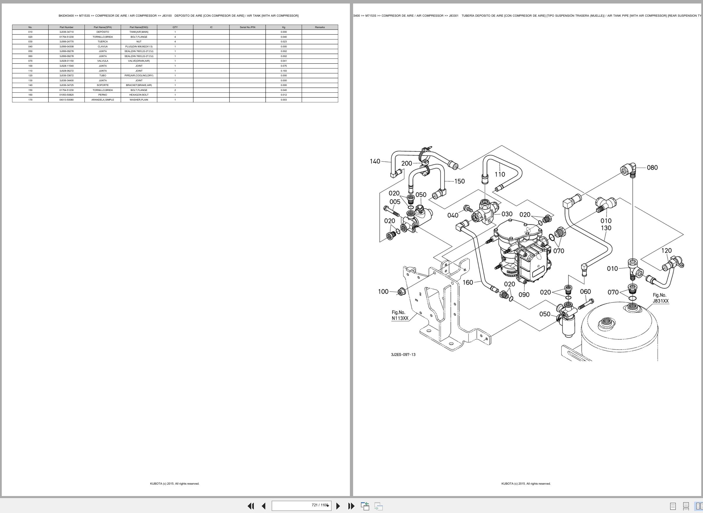 Kubota Tractor M7153S Spare Parts Catalog EN ES (3)