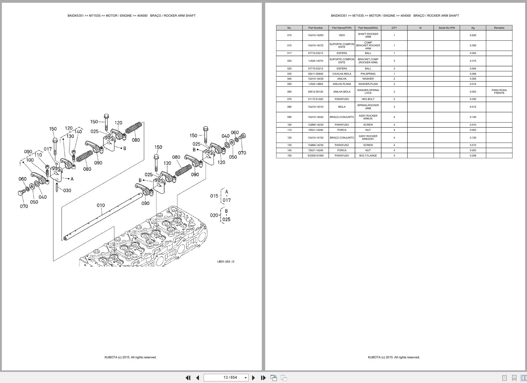 Kubota Tractor M7153S Spare Parts Catalog EN PT (3)