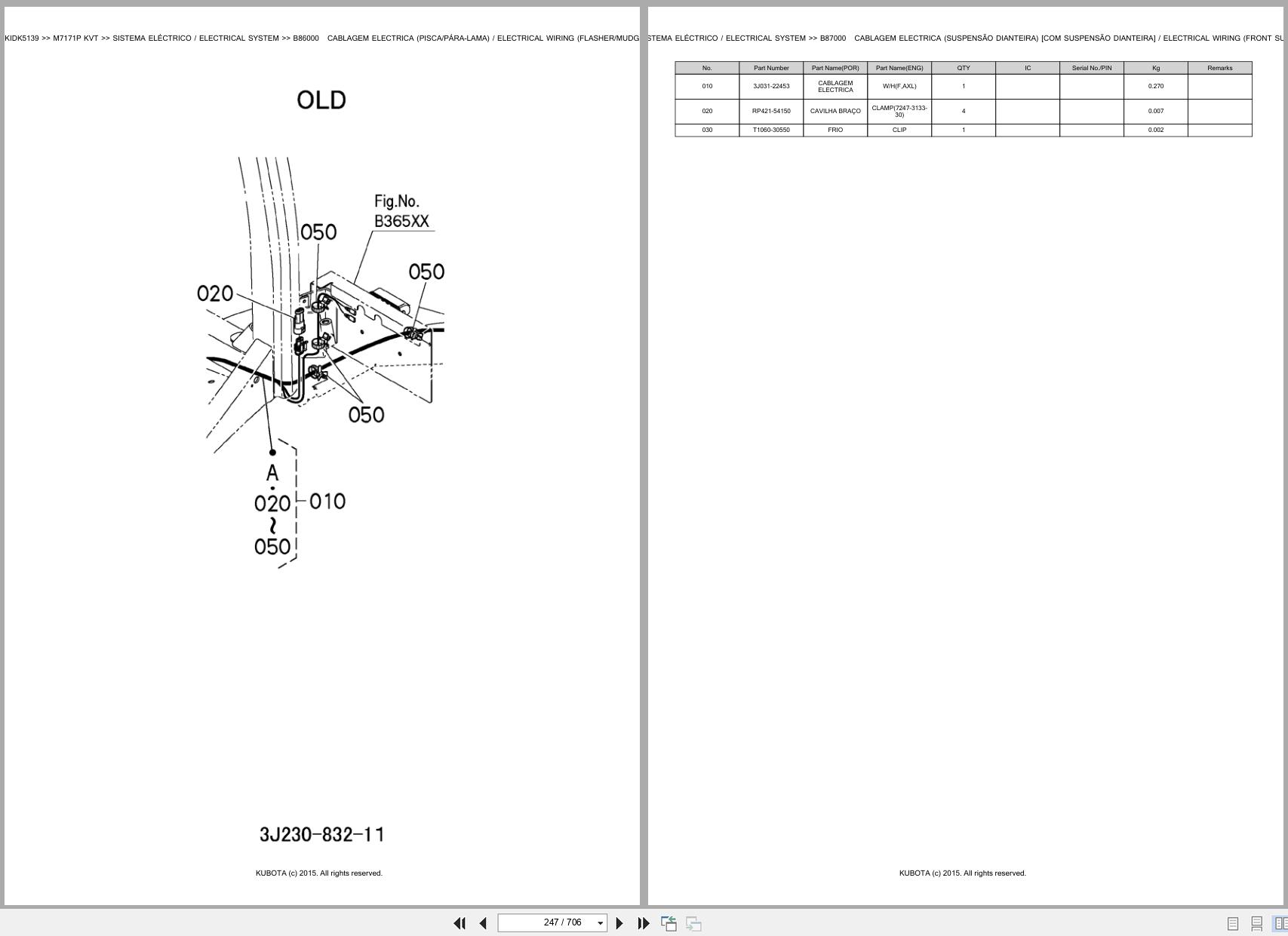 Kubota Tractor M7171P M7171KVT Spare Parts Catalog EN PT (2)