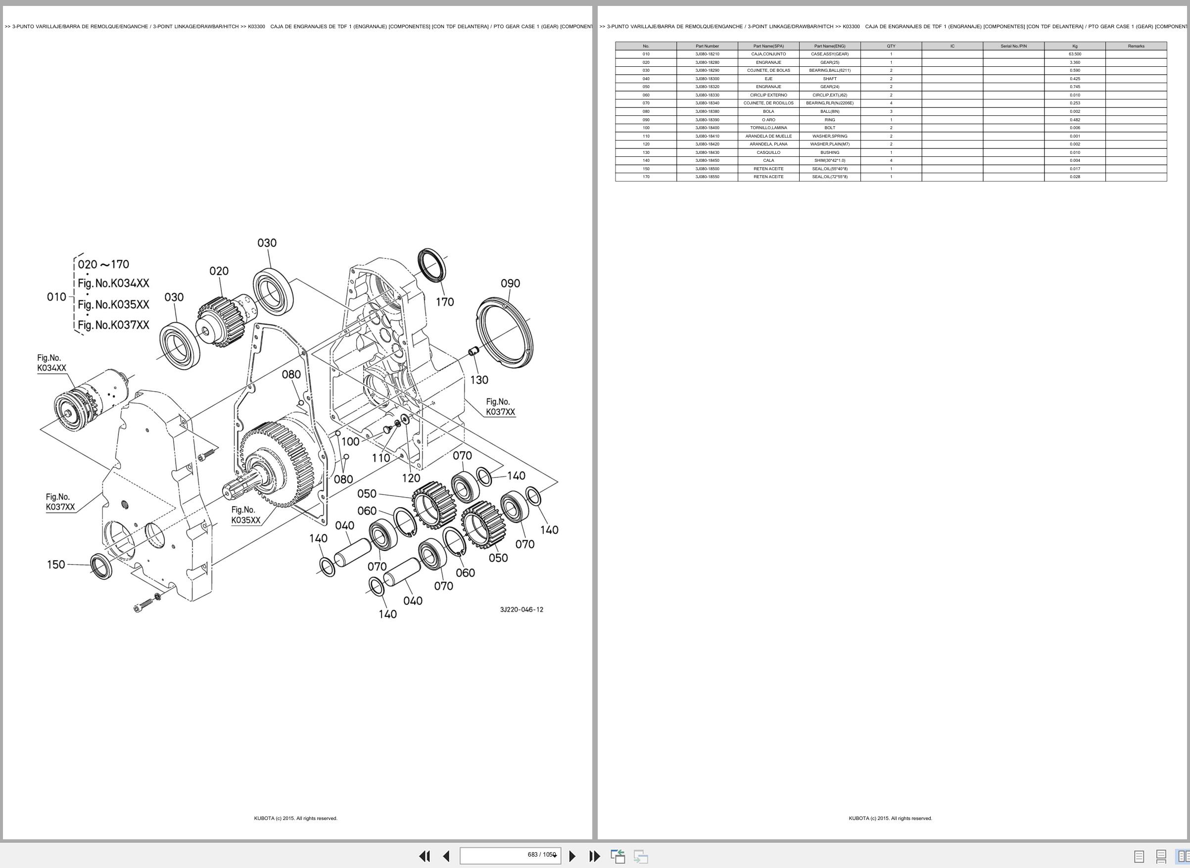 Kubota Tractor M7171S Spare Parts Catalog EN ES (3)