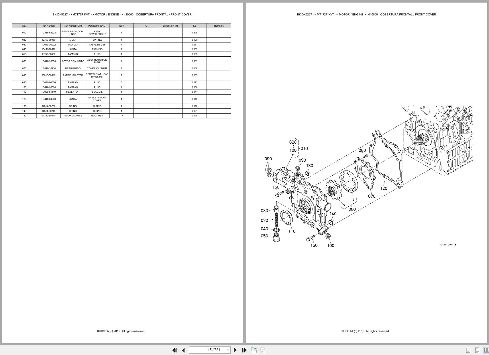 Kubota Tractor M7172P M7172KVT Spare Parts Catalog EN PT (3)