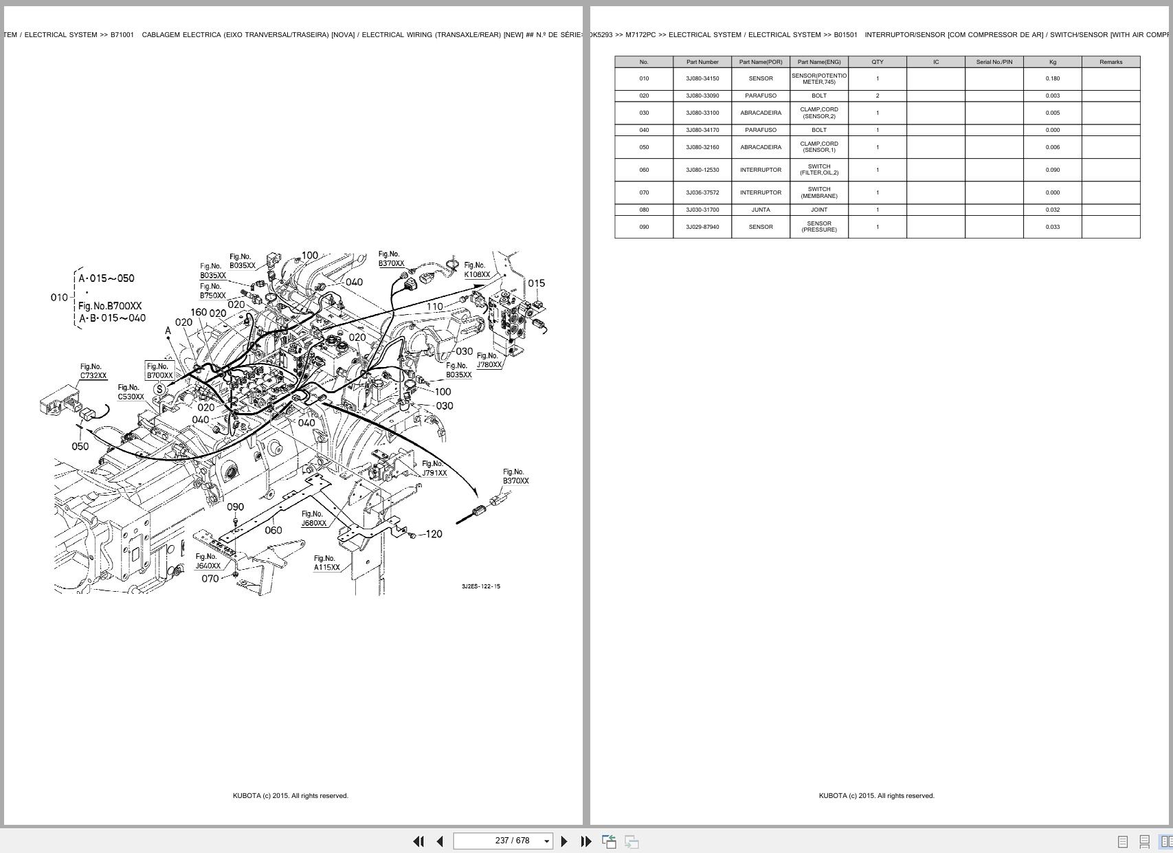 Kubota Tractor M7172PC Spare Parts Catalog EN PT (2)