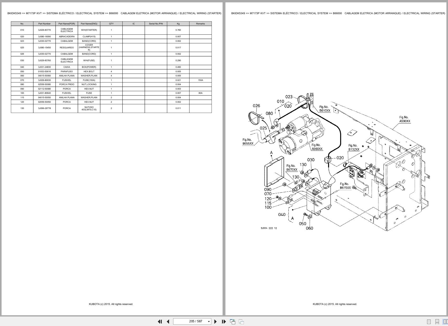 Kubota Tractor M7173P M7173KVT Spare Parts Catalog EN PT (2)