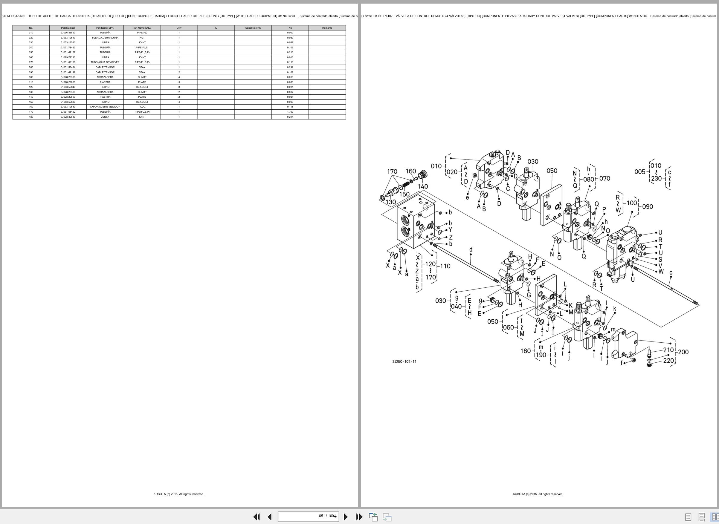 Kubota Tractor M7173S Spare Parts Catalog EN ES (3)