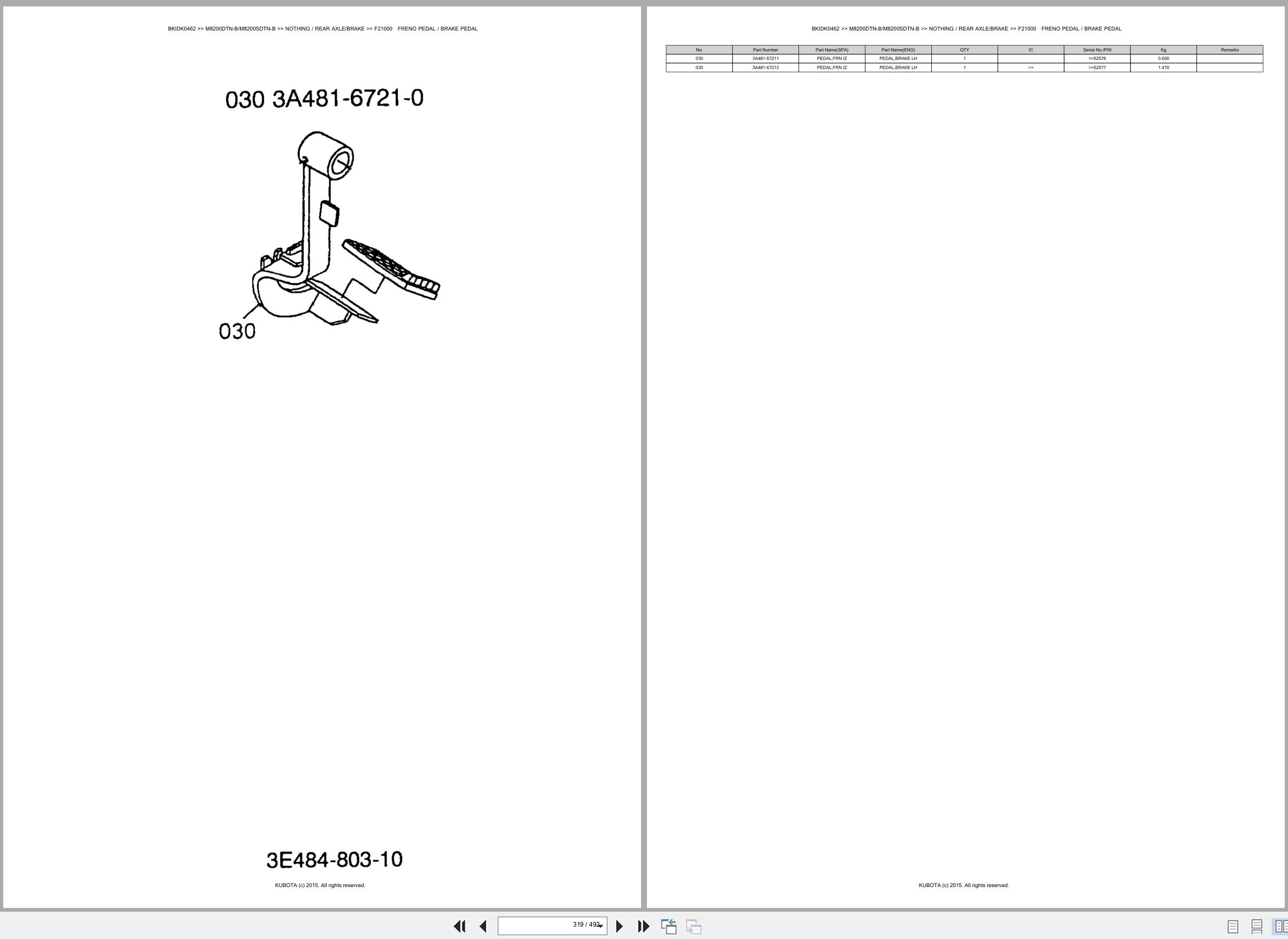 Kubota Tractor M8200DTN B M8200SDTN B Spare Parts Catalog EN ES (3)