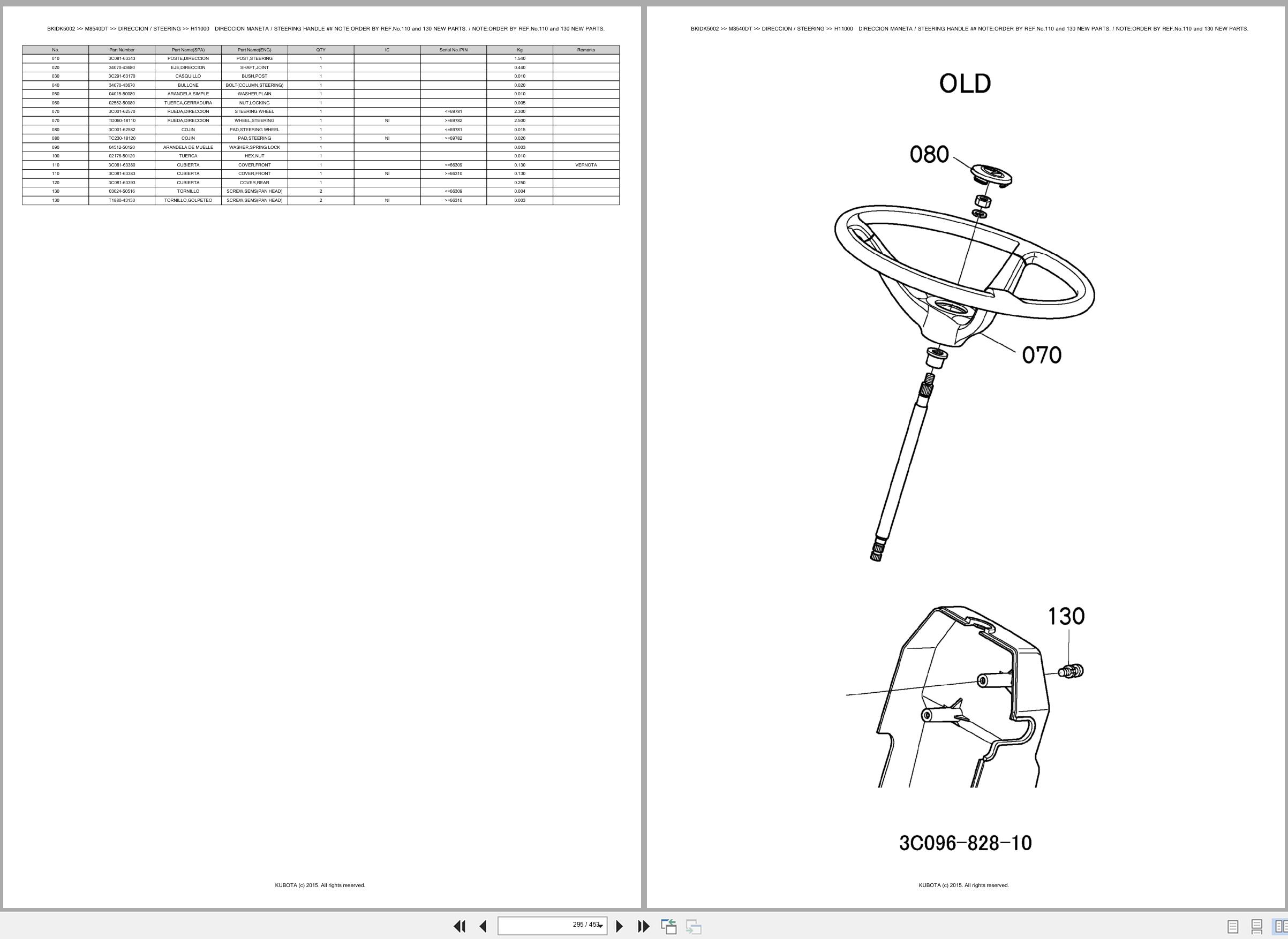 Kubota Tractor M8540DT Spare Parts Catalog EN ES (3)