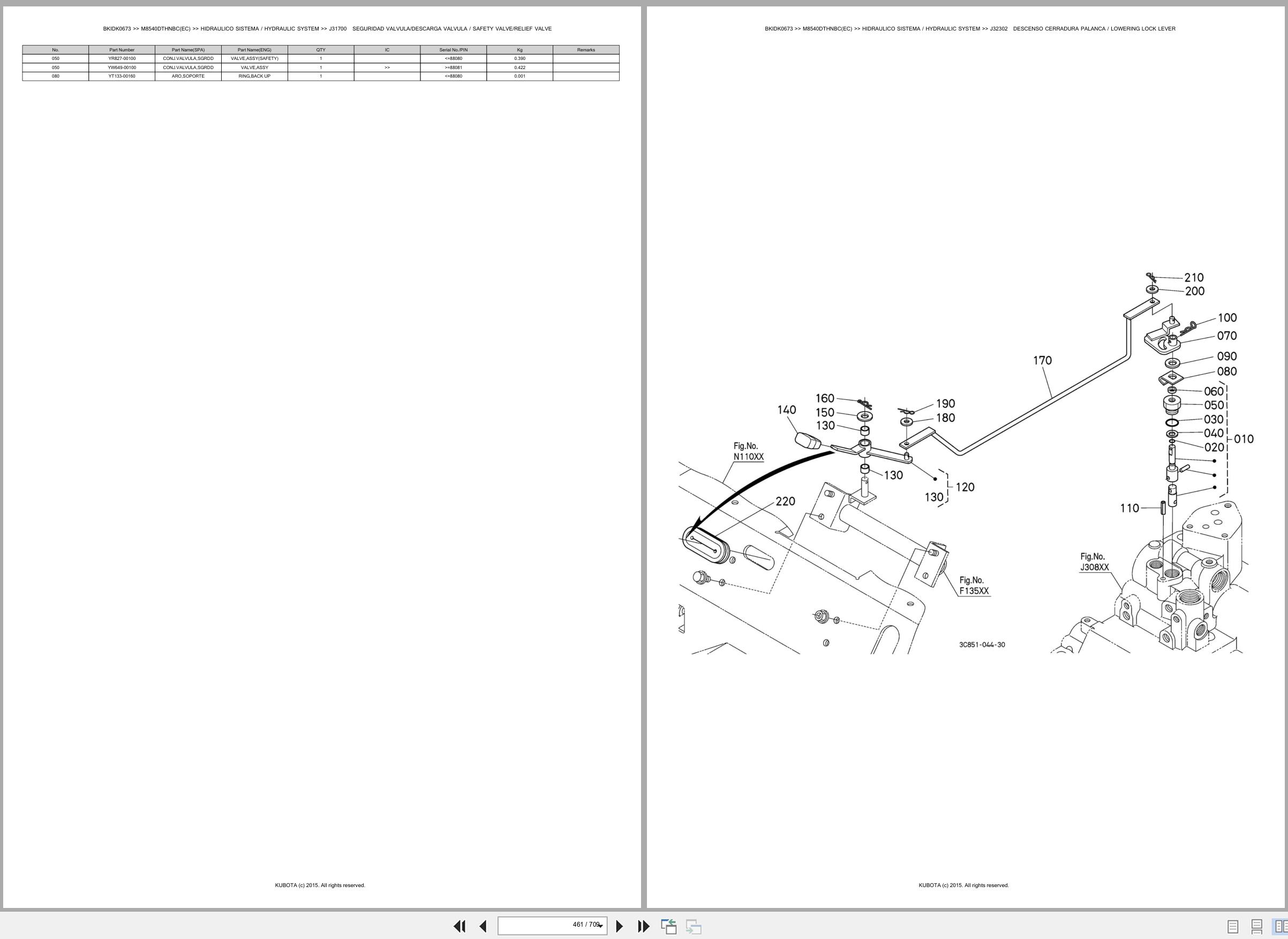 Kubota Tractor M8540DTHNBC(EC) Spare Parts Catalog EN ES (3)