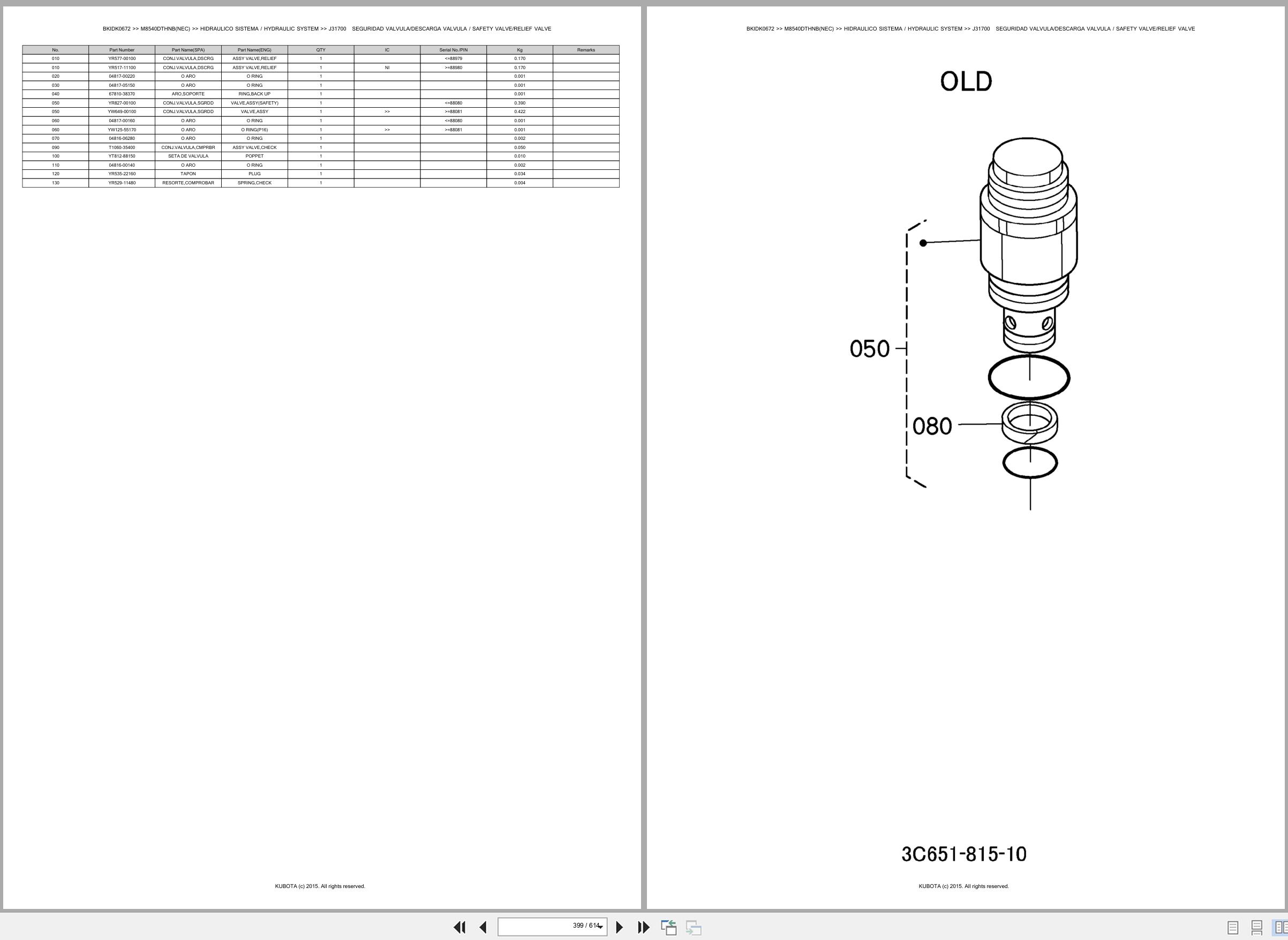 Kubota Tractor M8540DTHNB(NEC) Spare Parts Catalog EN ES (3)