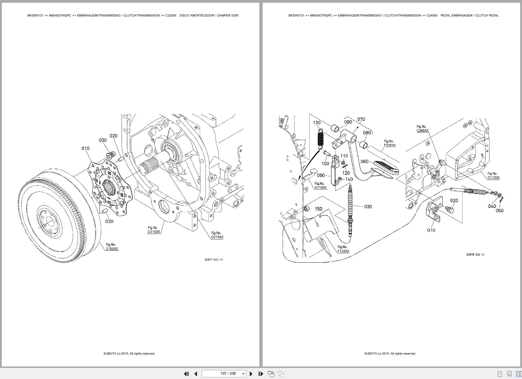 Kubota Tractor M8540DTNQPC Spare Parts Catalog EN PT (2)