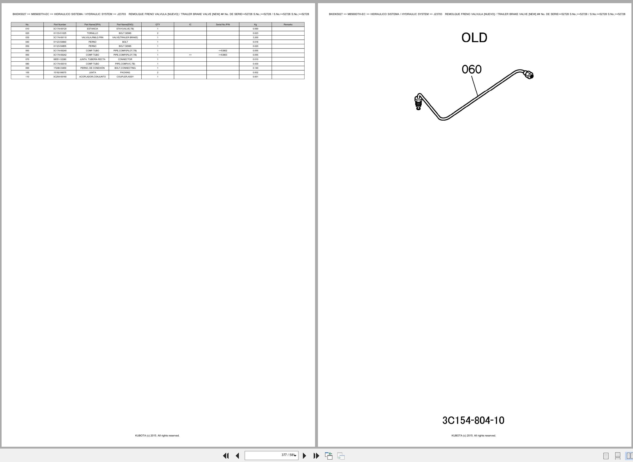 Kubota Tractor M8560DTH EC Spare Parts Catalog EN ES (3)