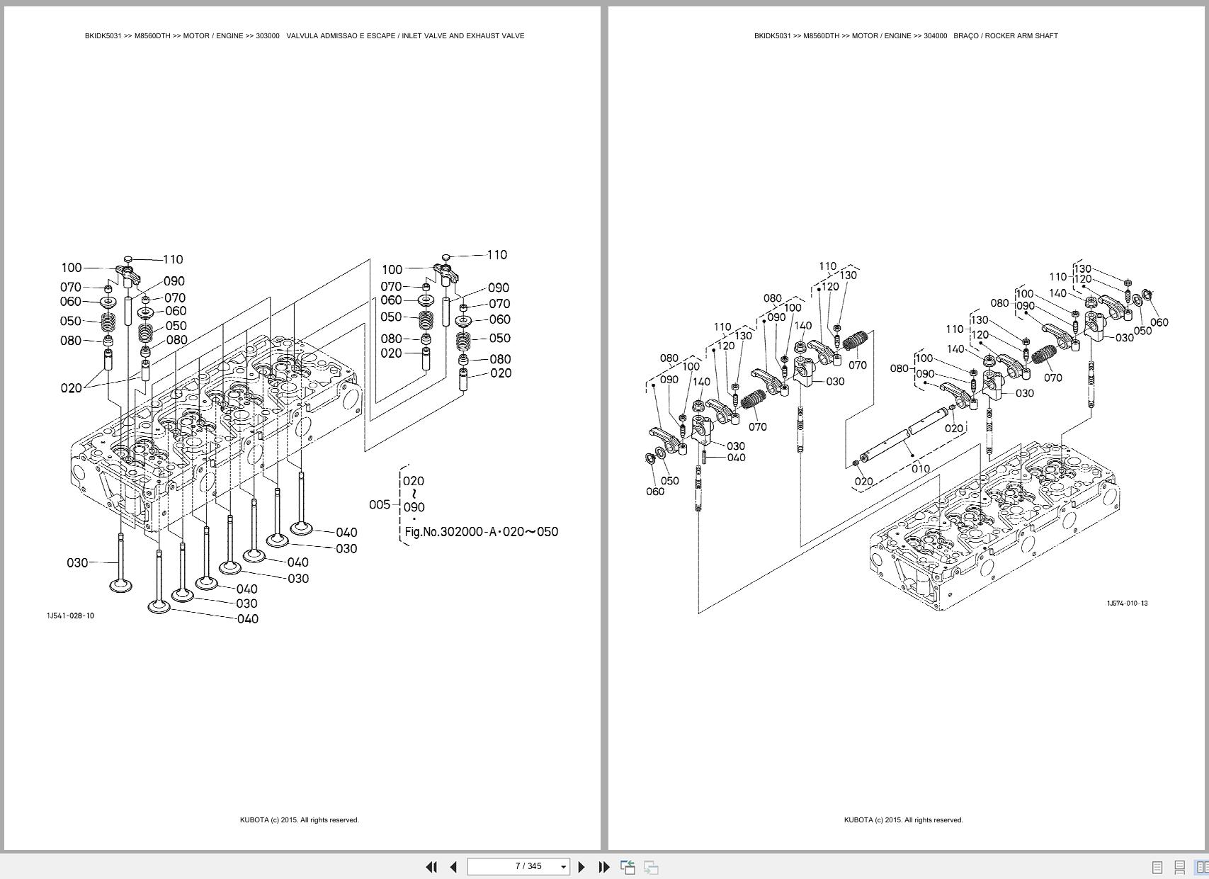 Kubota Tractor M8560DTH Spare Parts Catalog EN PT (3)