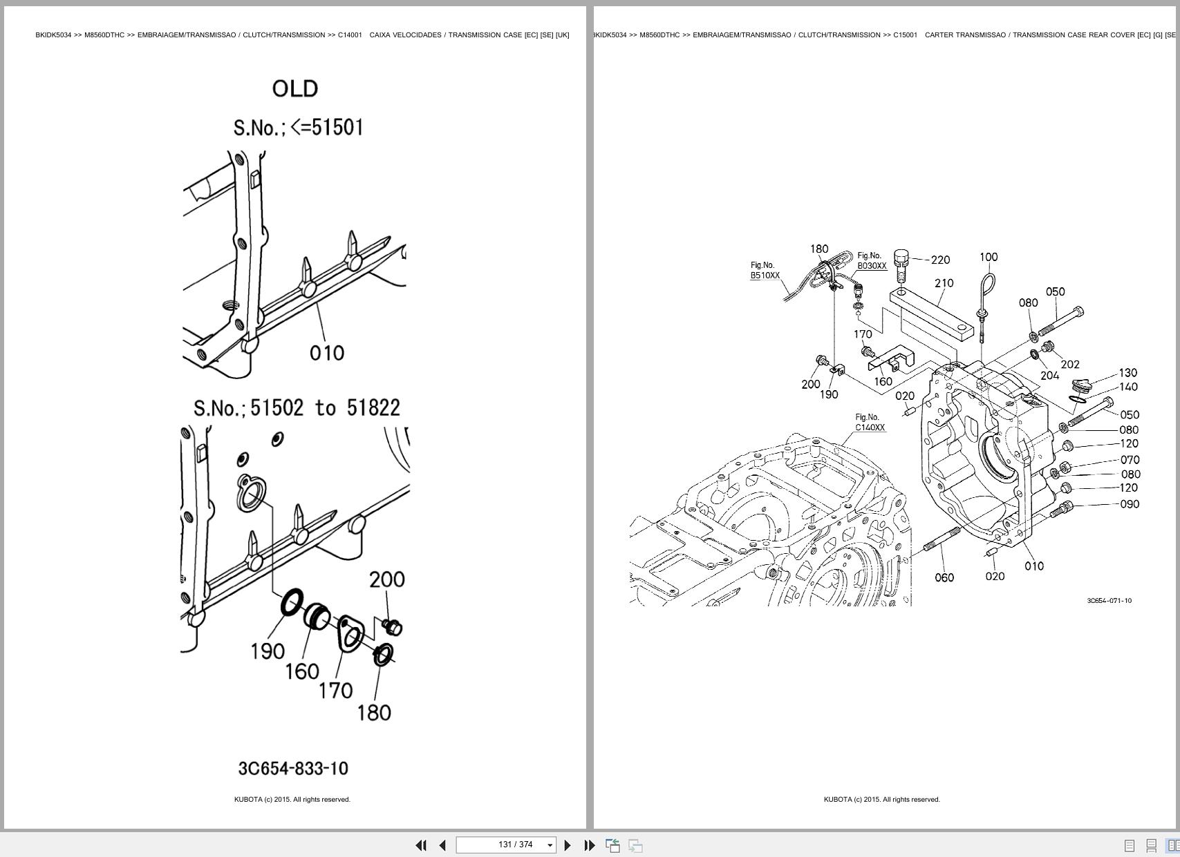 Kubota Tractor M8560DTHC Spare Parts Catalog EN PT (2)