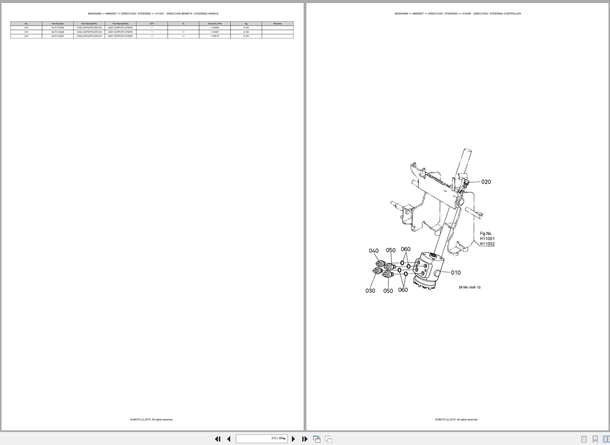 Kubota Tractor M9000DT Spare Parts Catalog EN ES (3)